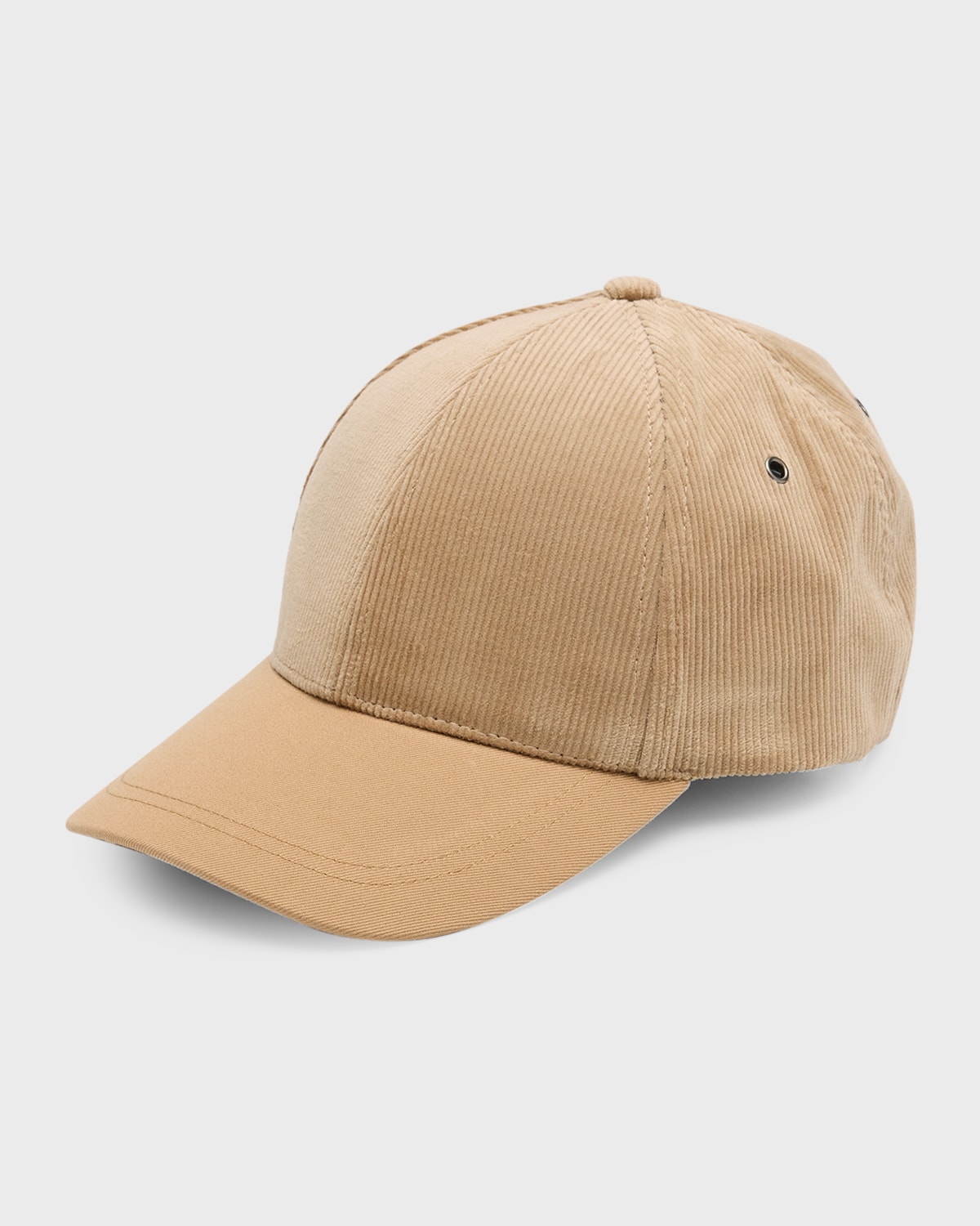 Paul Smith Men's Corduroy And Twill 6-panel Baseball Cap In Brown