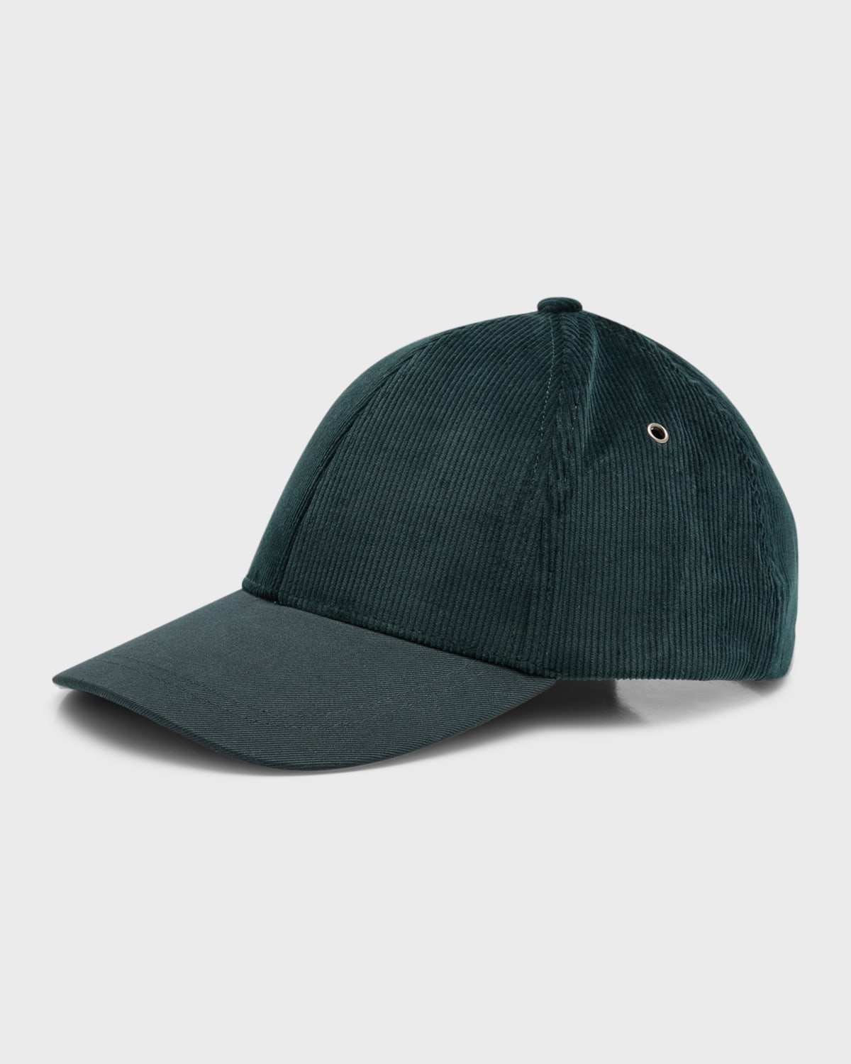 Paul Smith Men's Corduroy And Twill 6-panel Baseball Cap In Green