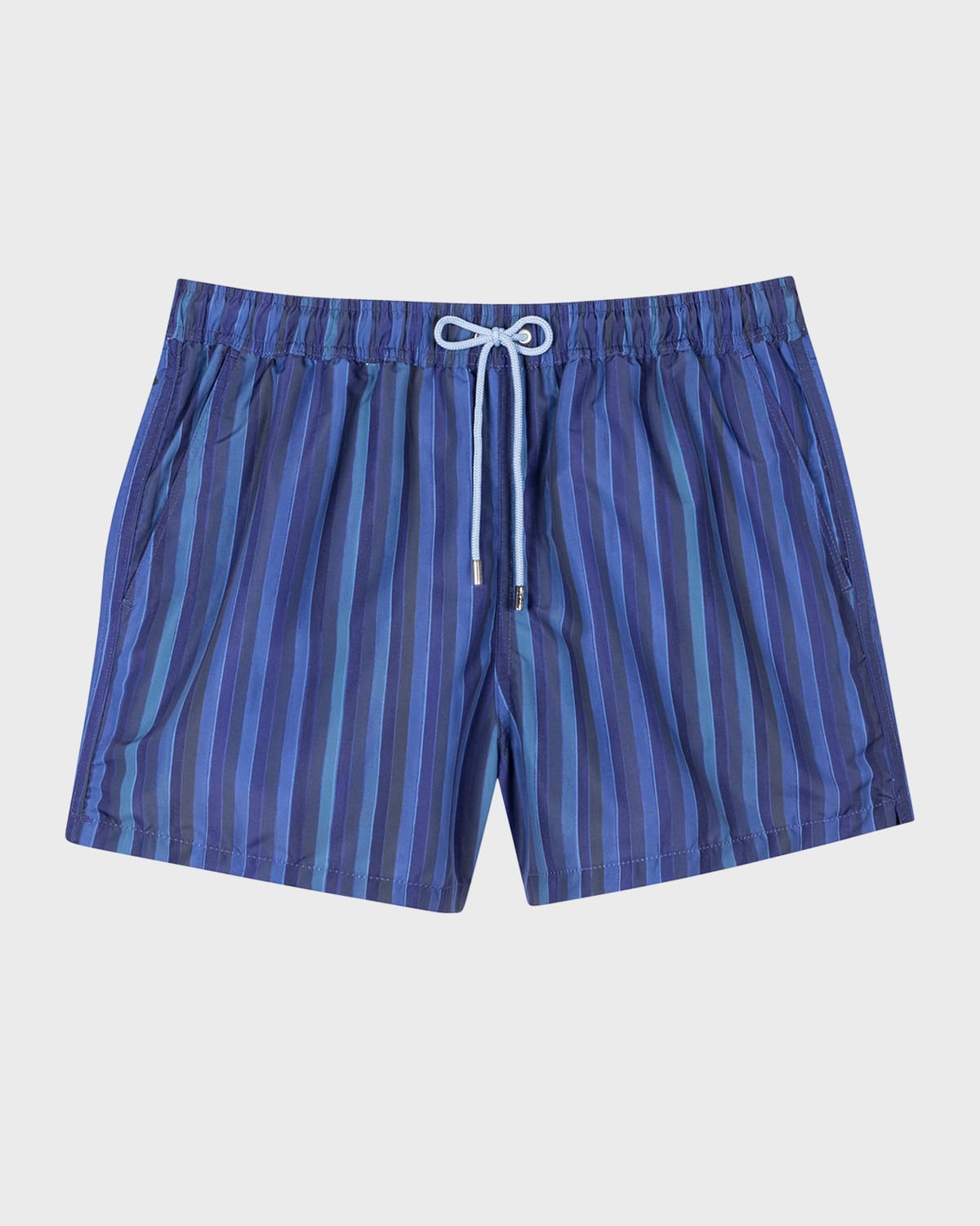 Paul Smith Men's Paint Stripe Swim Trunks In Blue