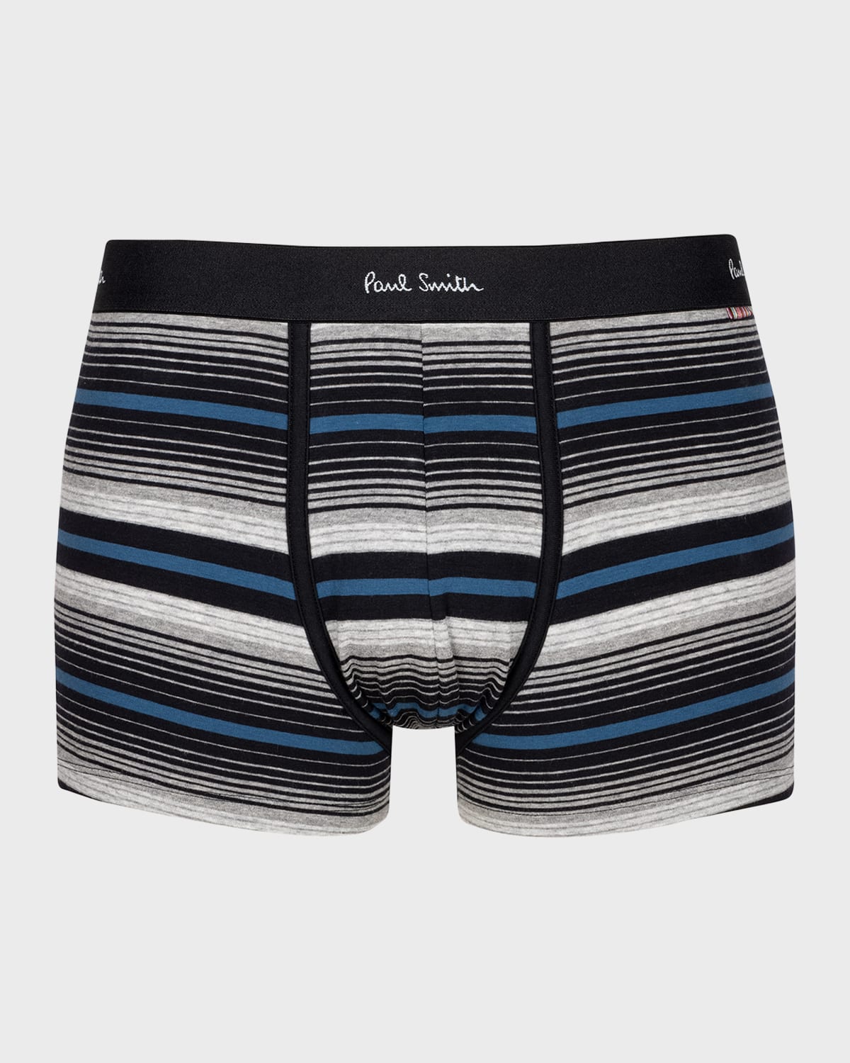 Paul Smith Men's Aggy Stripe Cotton-stretch Trunks In Black