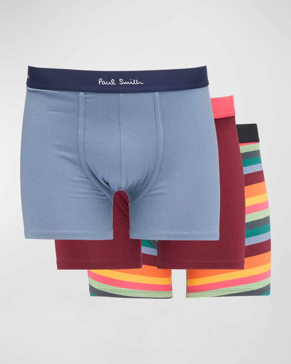 Paul Smith Men's 3-pack Cotton-stretch Trunks In Multi