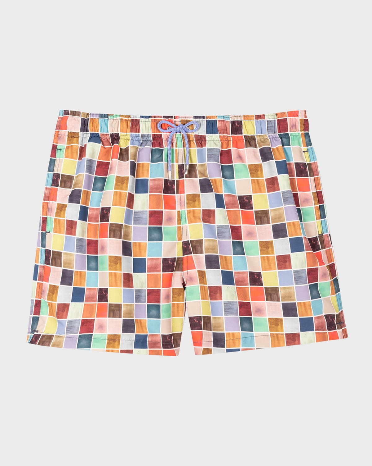 Paul Smith Men's Checkered Swim Trunks In Multi-coloured