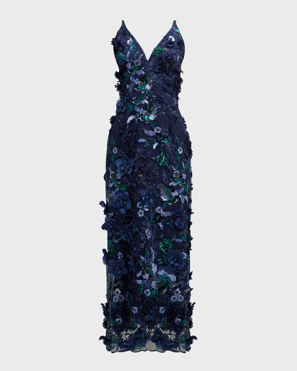 HELSI Nora Deep V-Neck Sequin & Applique Midi Dress | Smart Closet