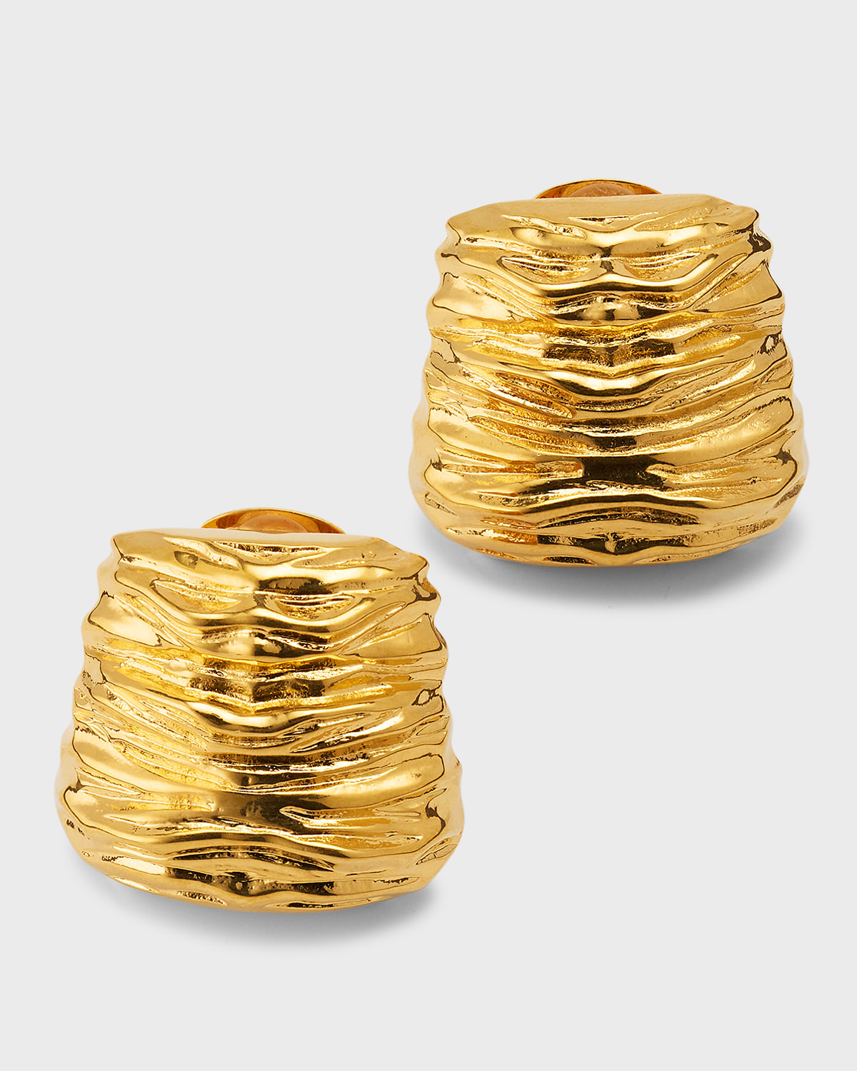 Shop Tom Ford Moon Nugget Clip-on Earrings In Vintage Go