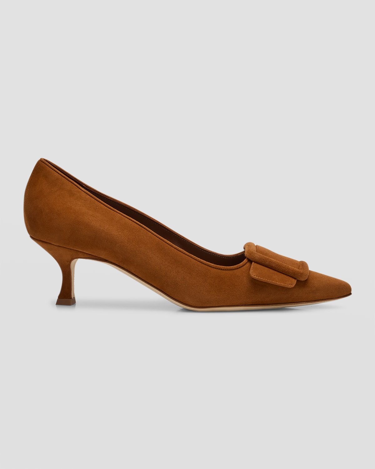 Maysale Suede Buckle Pumps