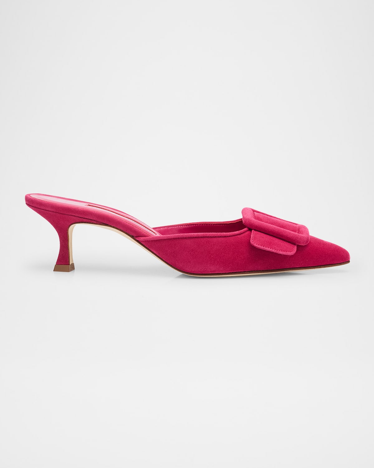 Maysale Suede Buckle Mules