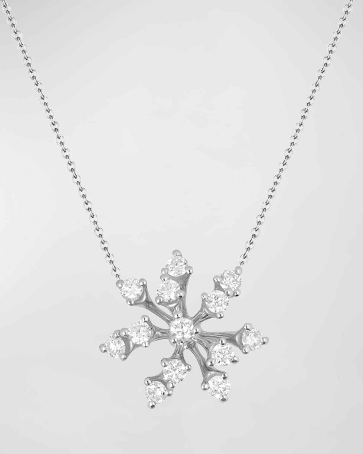 18K Luminus Gold Pendant Necklace with Diamonds, 18"L