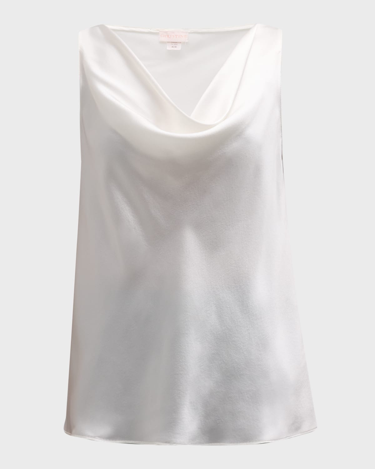 Cowl-Neck Silk Tank