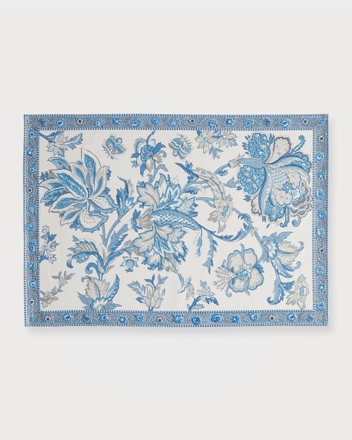 Handprint Tibet Ocean Placemats, Set Of 6 In Blue