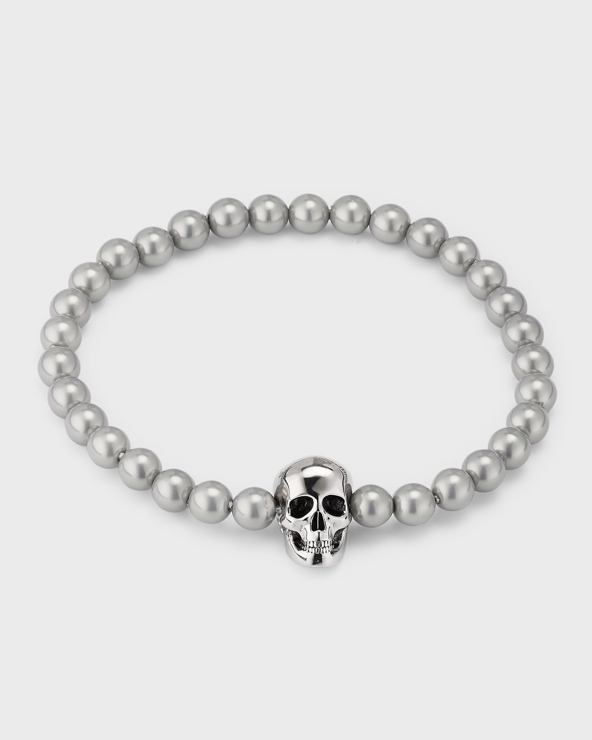 Men's Skull Bead Bracelet