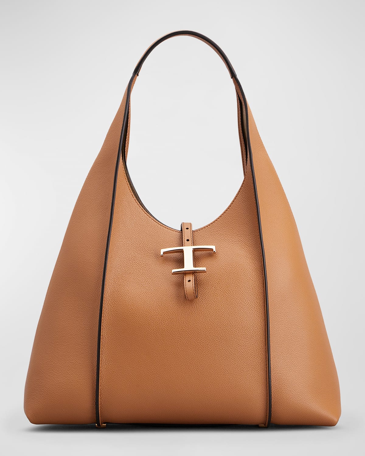 Tod's Medium T Timeless Hobo Bag In Kenia Scuro
