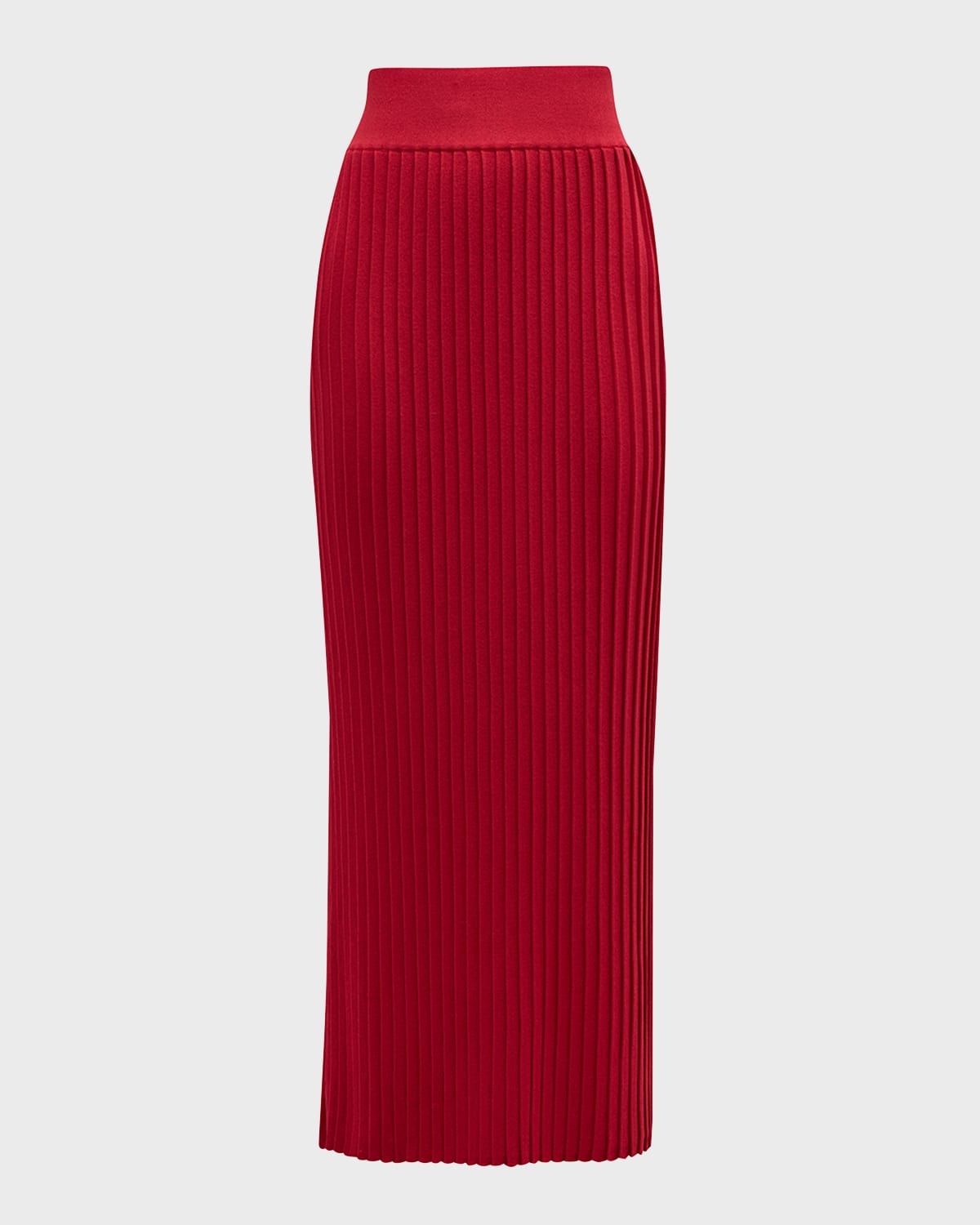 MISOOK PLEATED STRAIGHT KNIT MAXI SKIRT