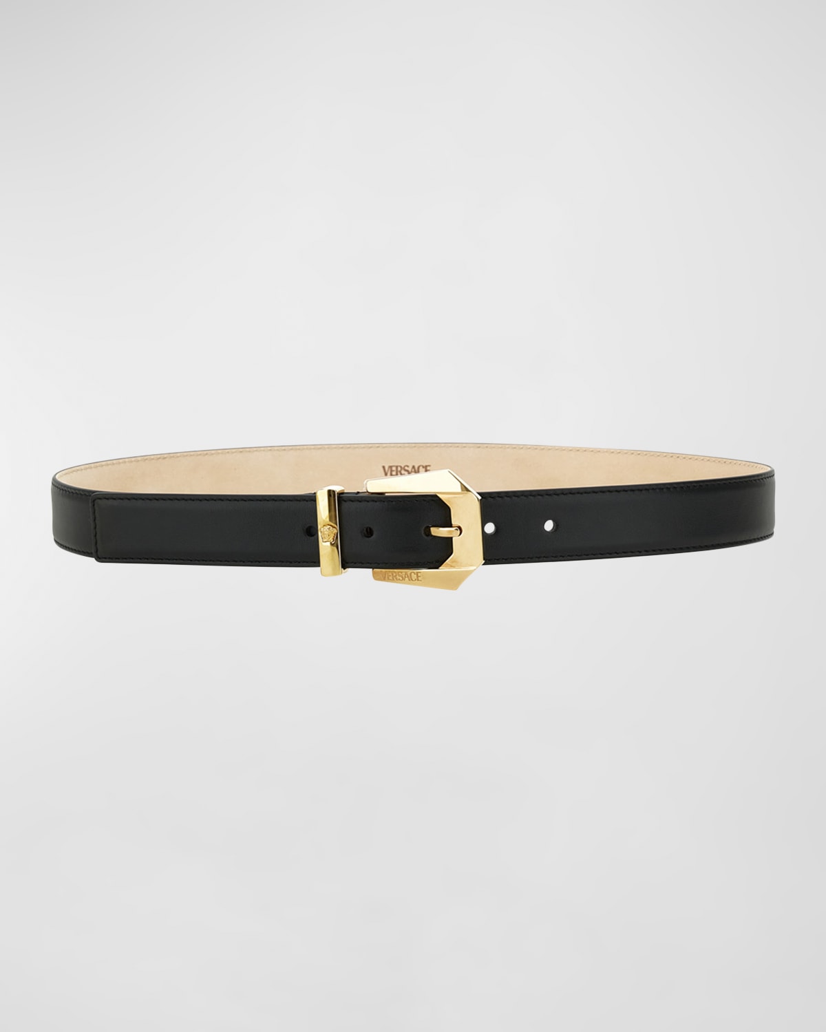 Medusa Heritage Leather & Brass Belt