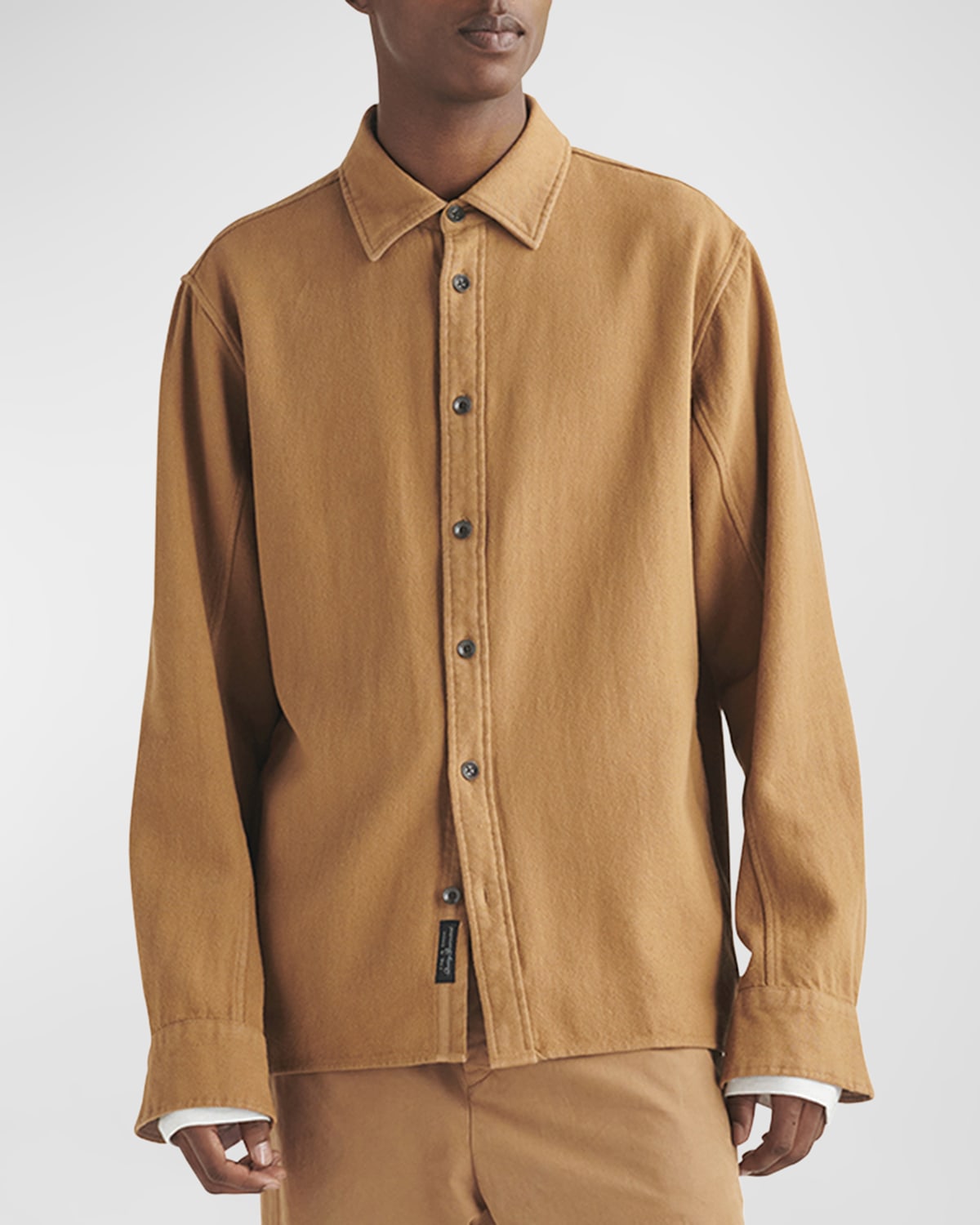 Rag & Bone Austin Oversize Heavy Twill Button-up Shirt In Ermine