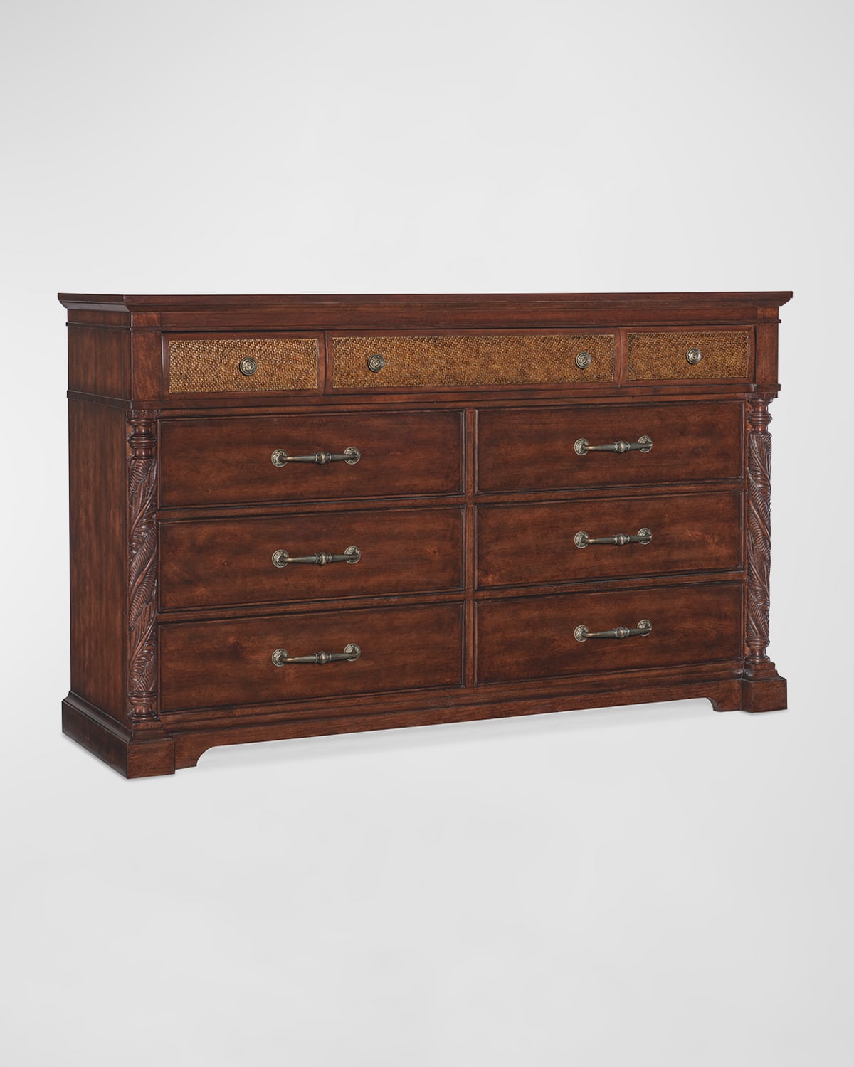 Shop Hooker Furniture Charleston Cane 9-drawer Dresser In Maraschino Cherry