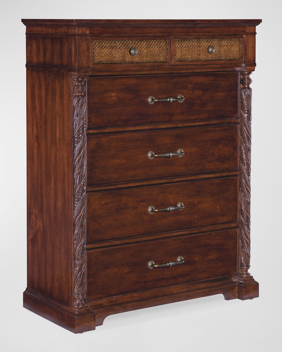 Shop Hooker Furniture Charleston Cane 6-drawer Chest In Maraschino Cherry