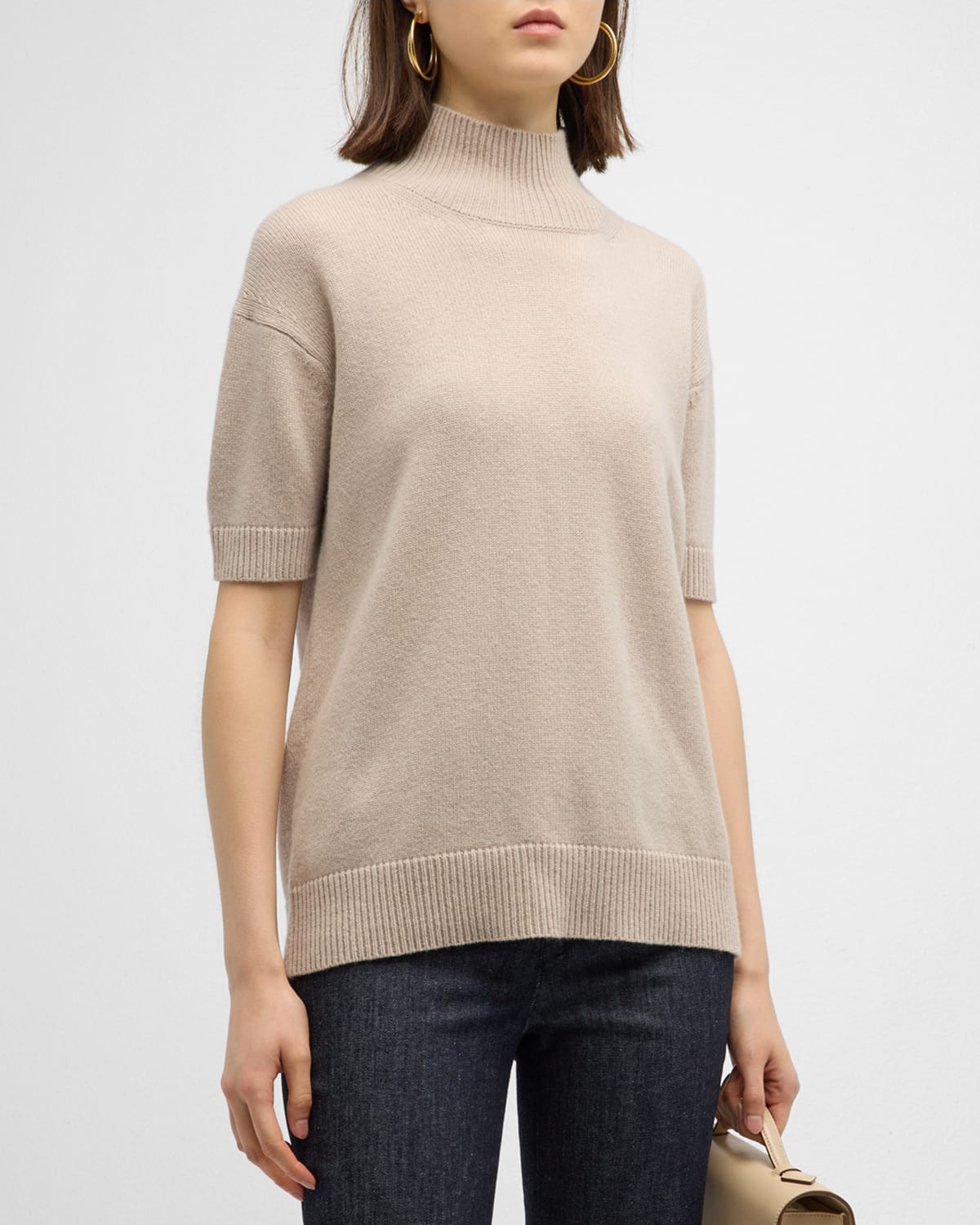 Paola High-Neck Wool Cashmere Sweater