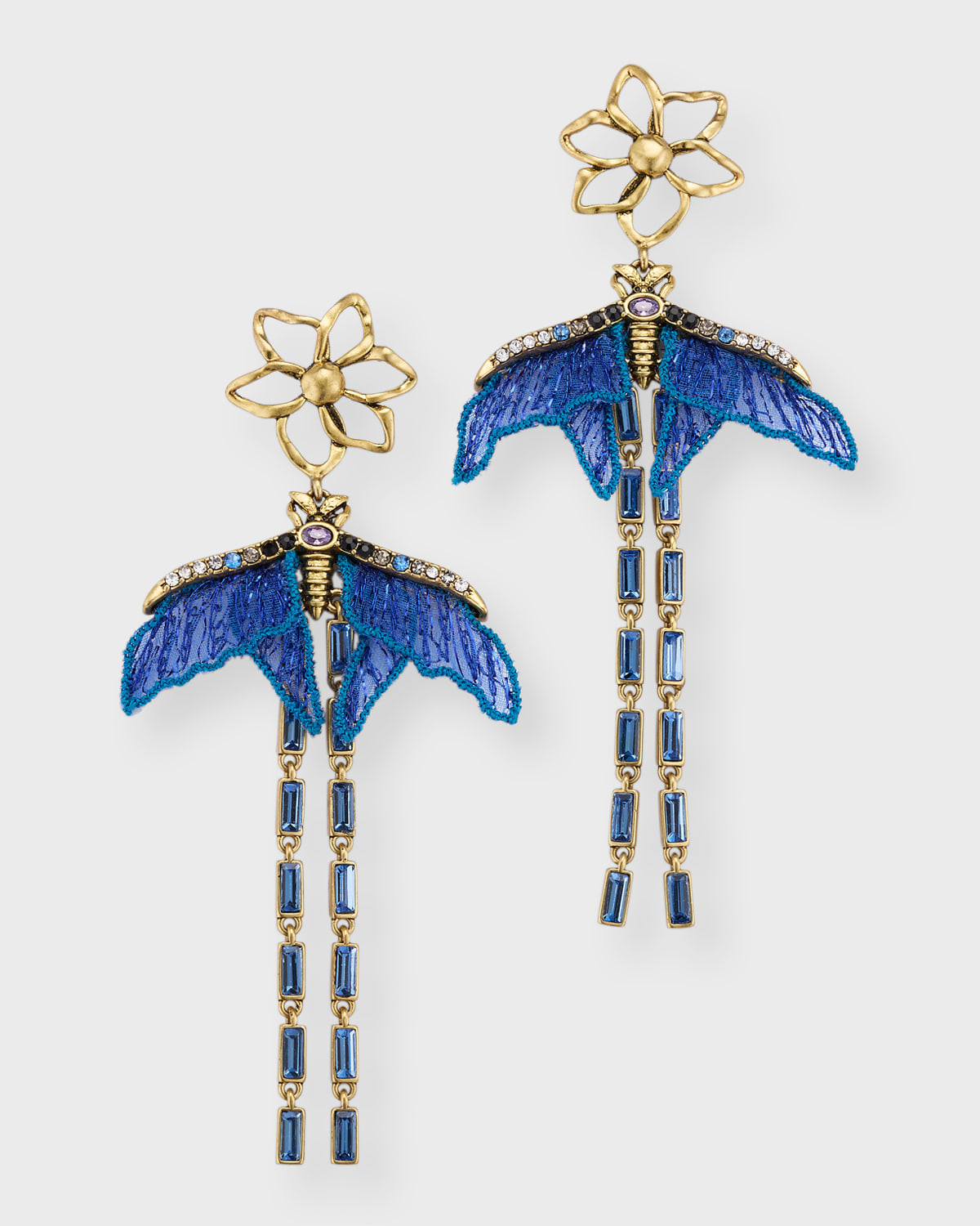 Mignonne Gavigan Lux Luna Moth Earrings In Blues