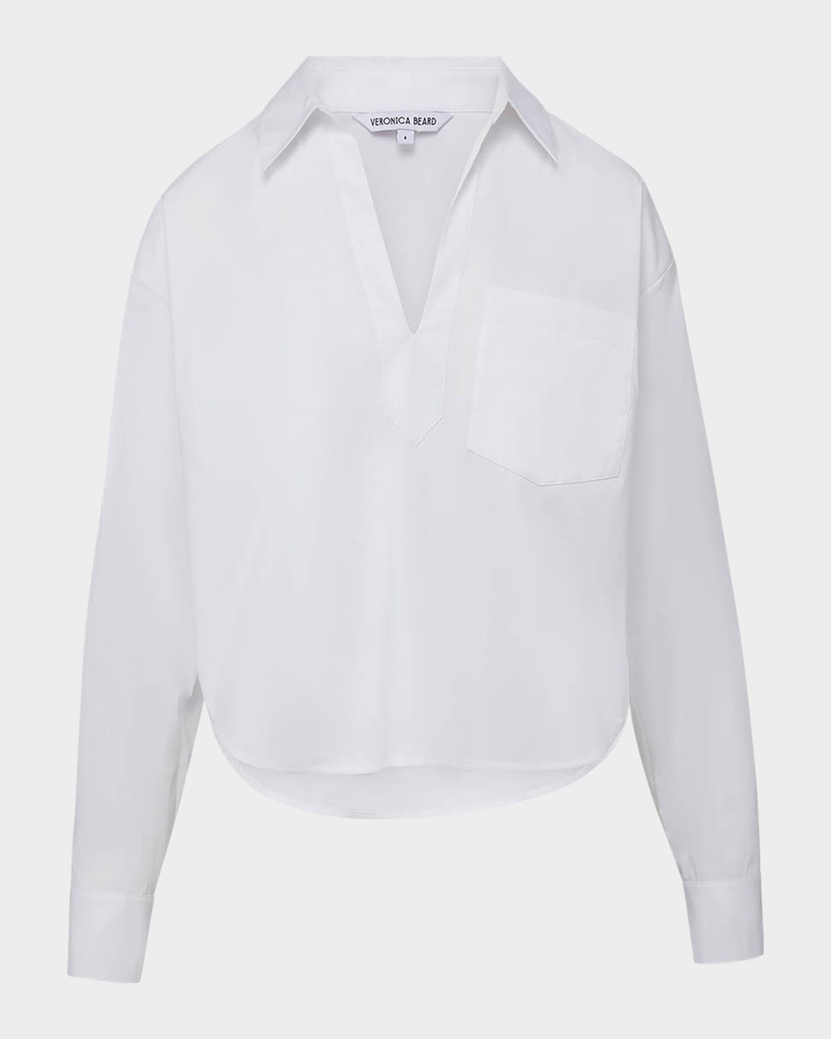 Veronica Beard Khai Cotton-blend Poplin Shirt In White