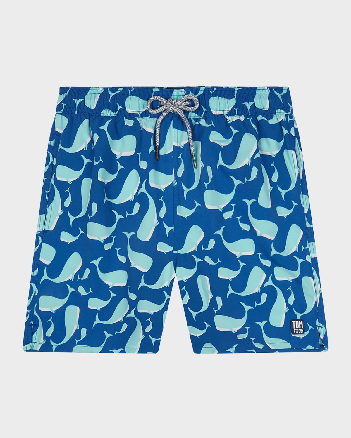 Tom & Teddy Men's Whale-Print Swim Shorts