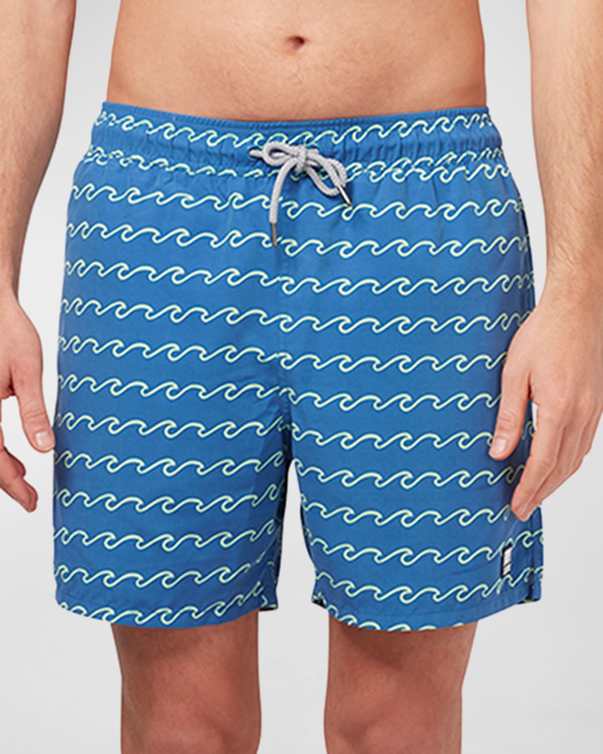 Men's Wave-Print Swim Shorts