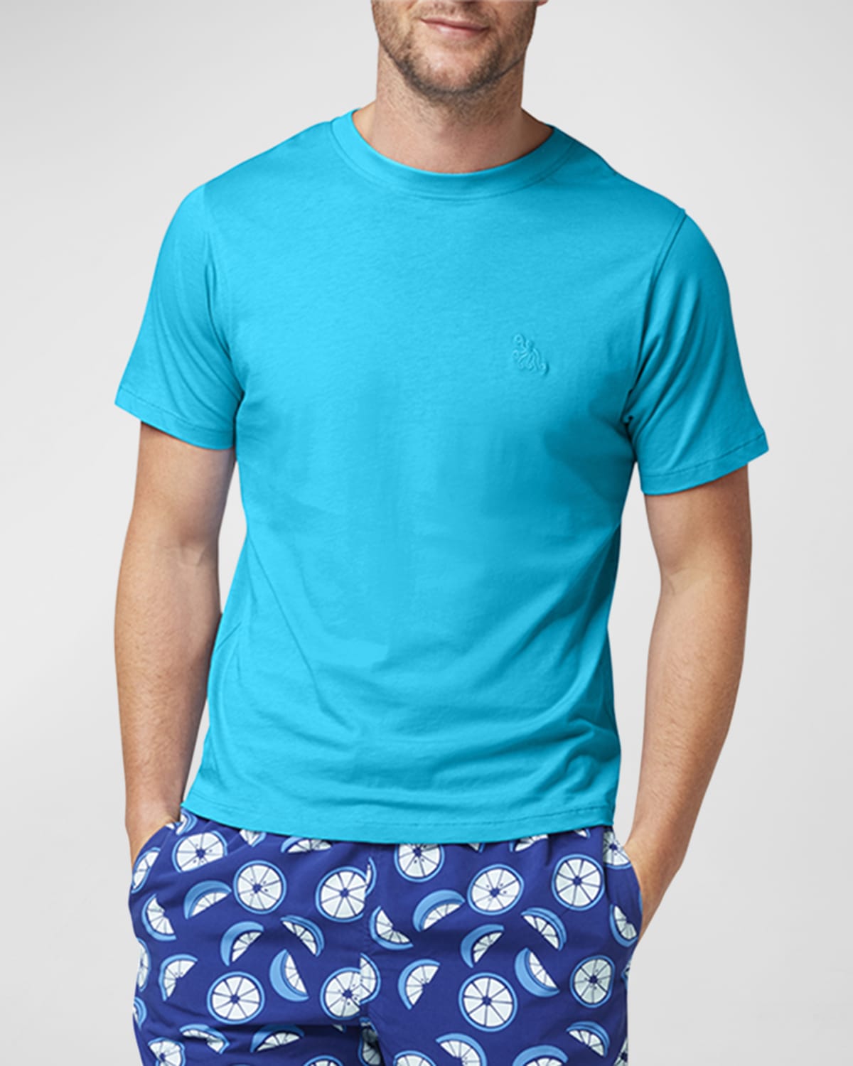 Tom & Teddy Men's Soft Pima Cotton T-shirt In Electric Blue