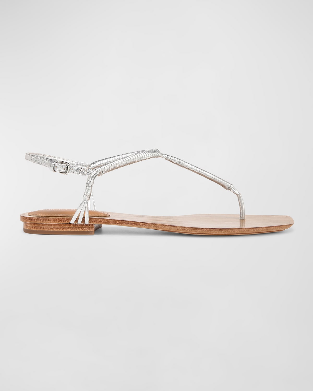 Amelia Metallic Thong Slingback Sandals
