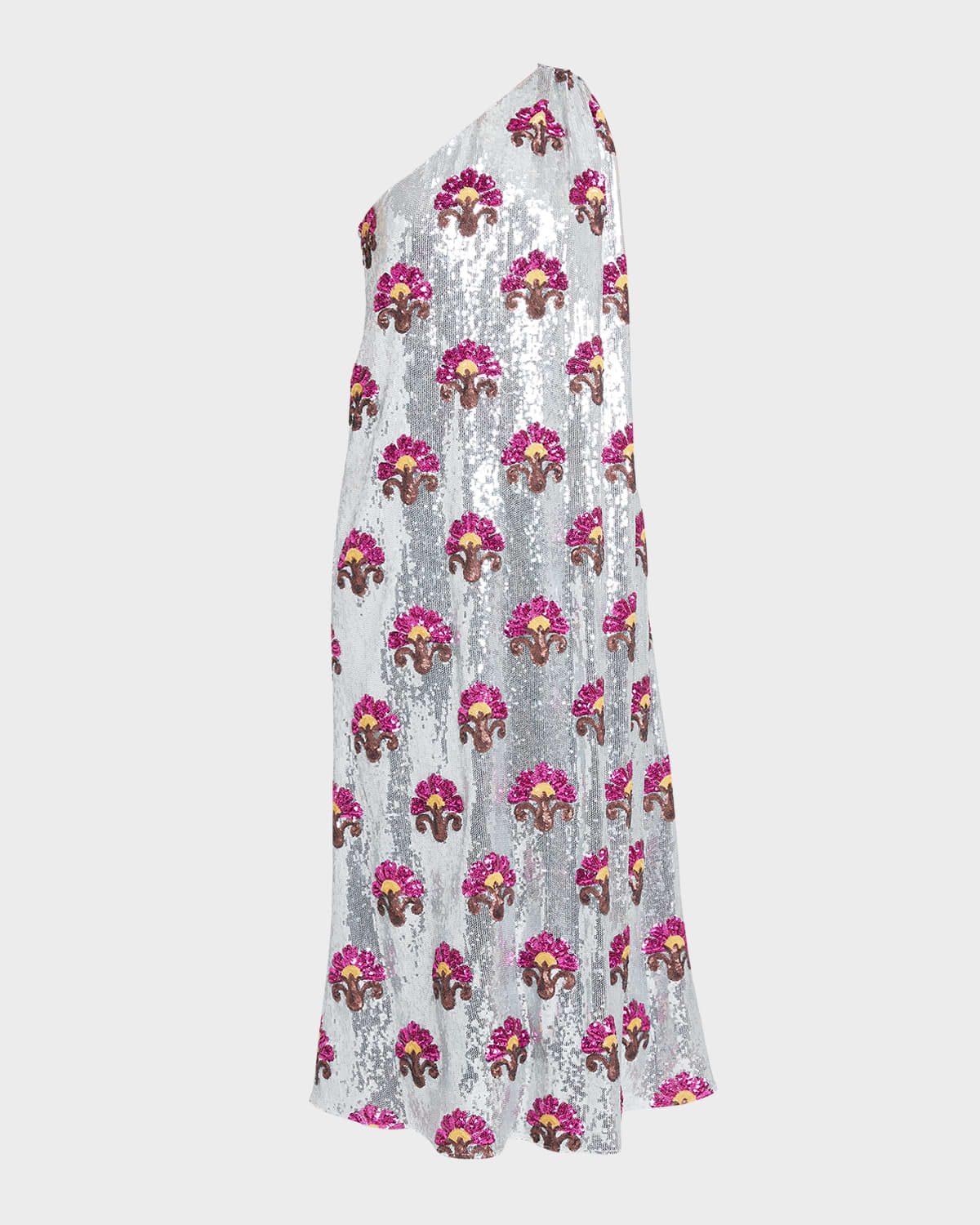 La Doublej Roy Midi Dress In Silver