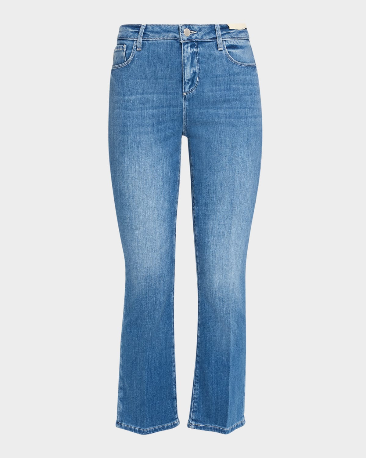 L'agence Tati High-rise Crop Micro Bootcut Jeans In Pink