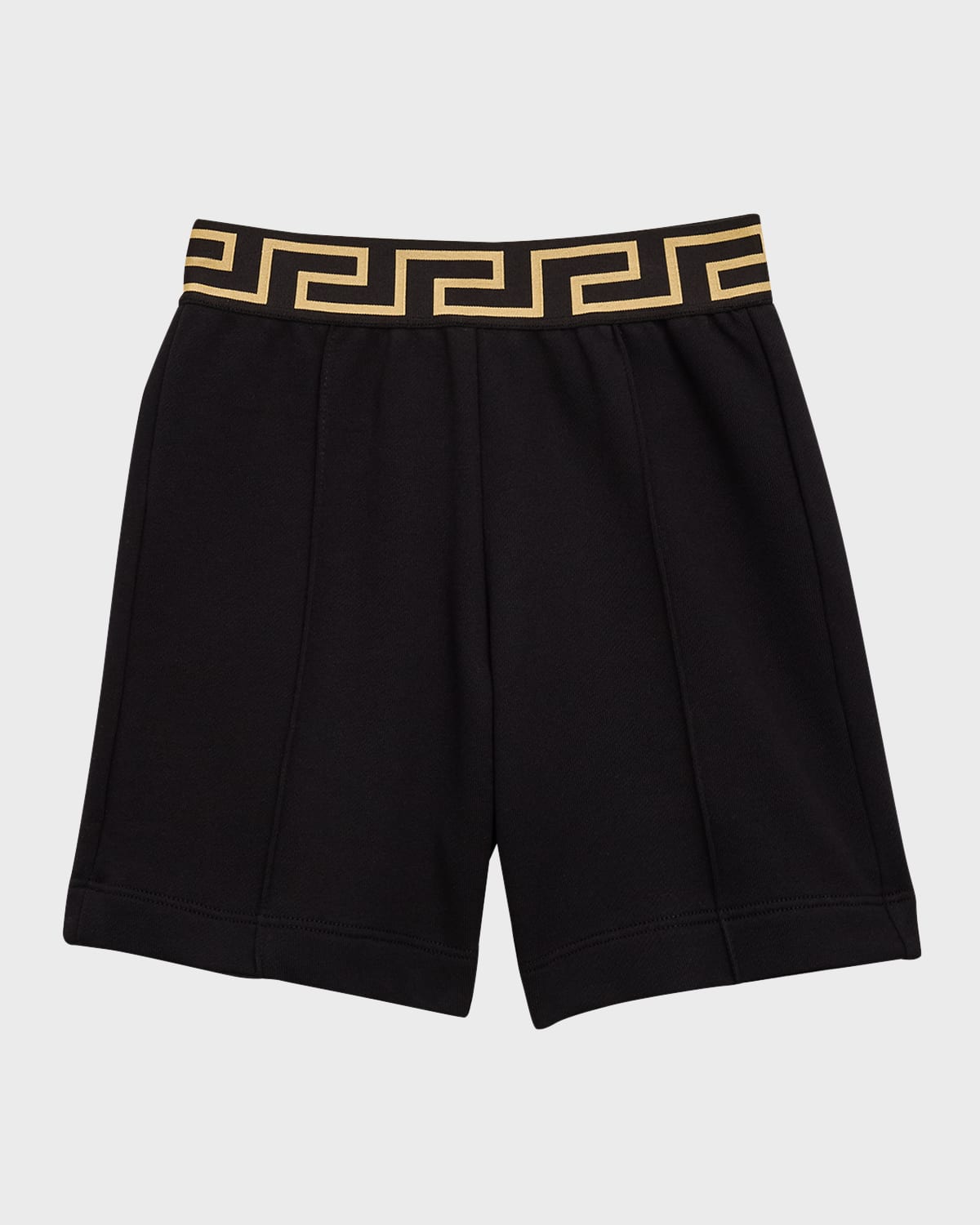 Versace Boys' Medusa Embroidered Fleece Shorts - Little Kid In Black+gold