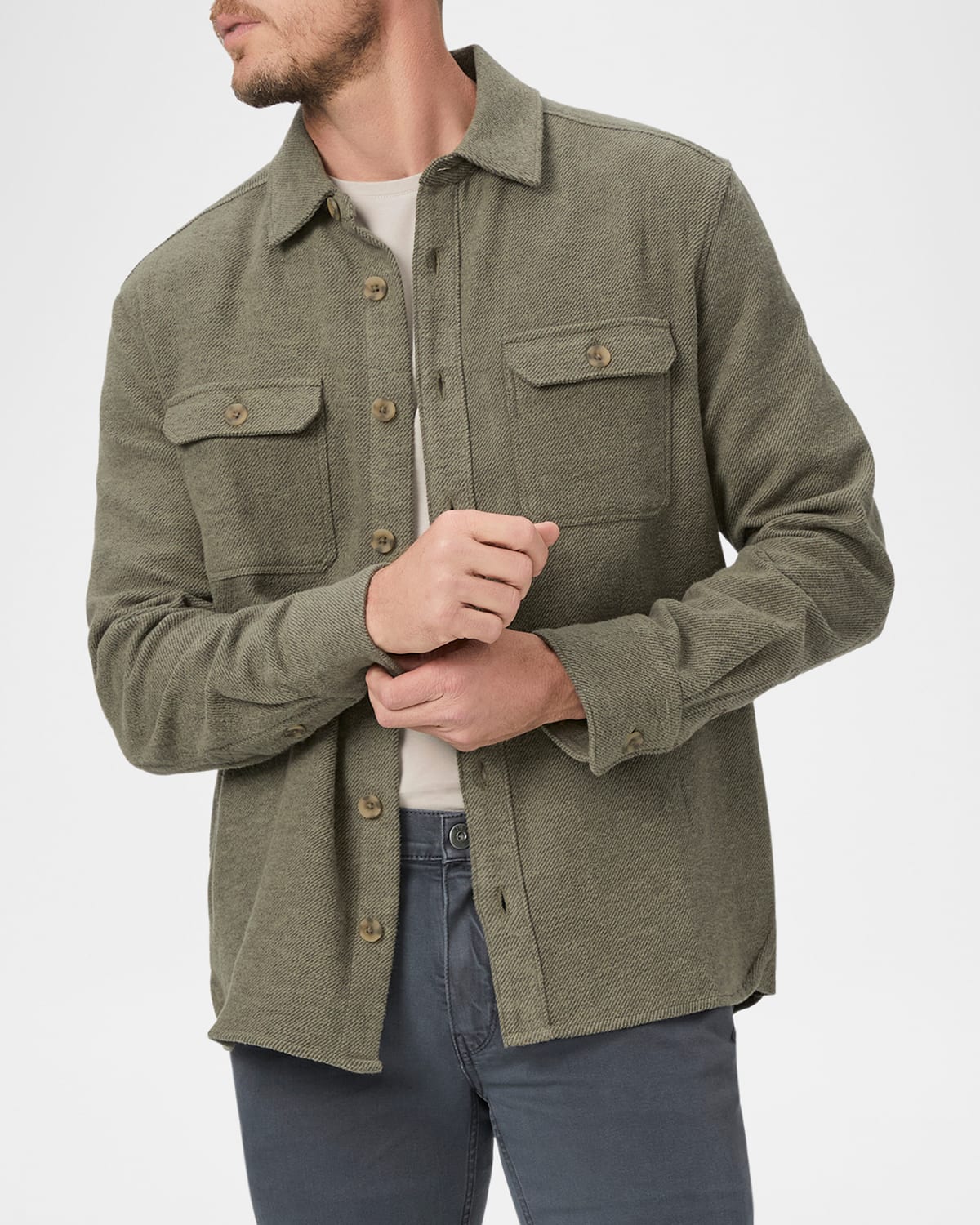 Men's Wilbur Brushed Twill Overshirt