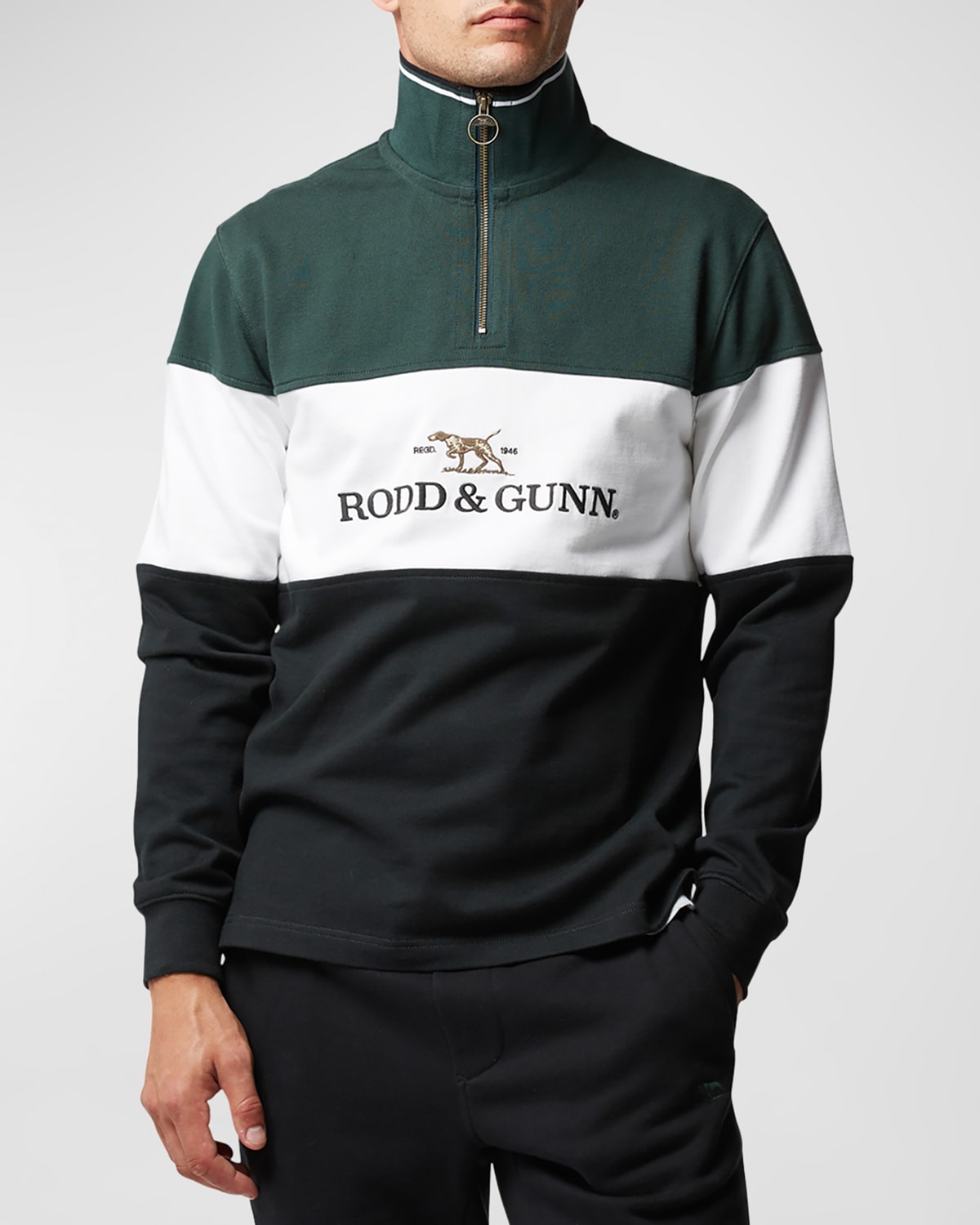 Shop Rodd & Gunn Men's Foresters Peak Quarter-zip Sweater In Midnight