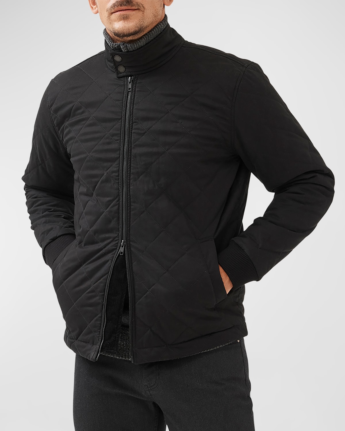 Shop Rodd & Gunn Men's Burnham Quilted Jacket In Eclipse