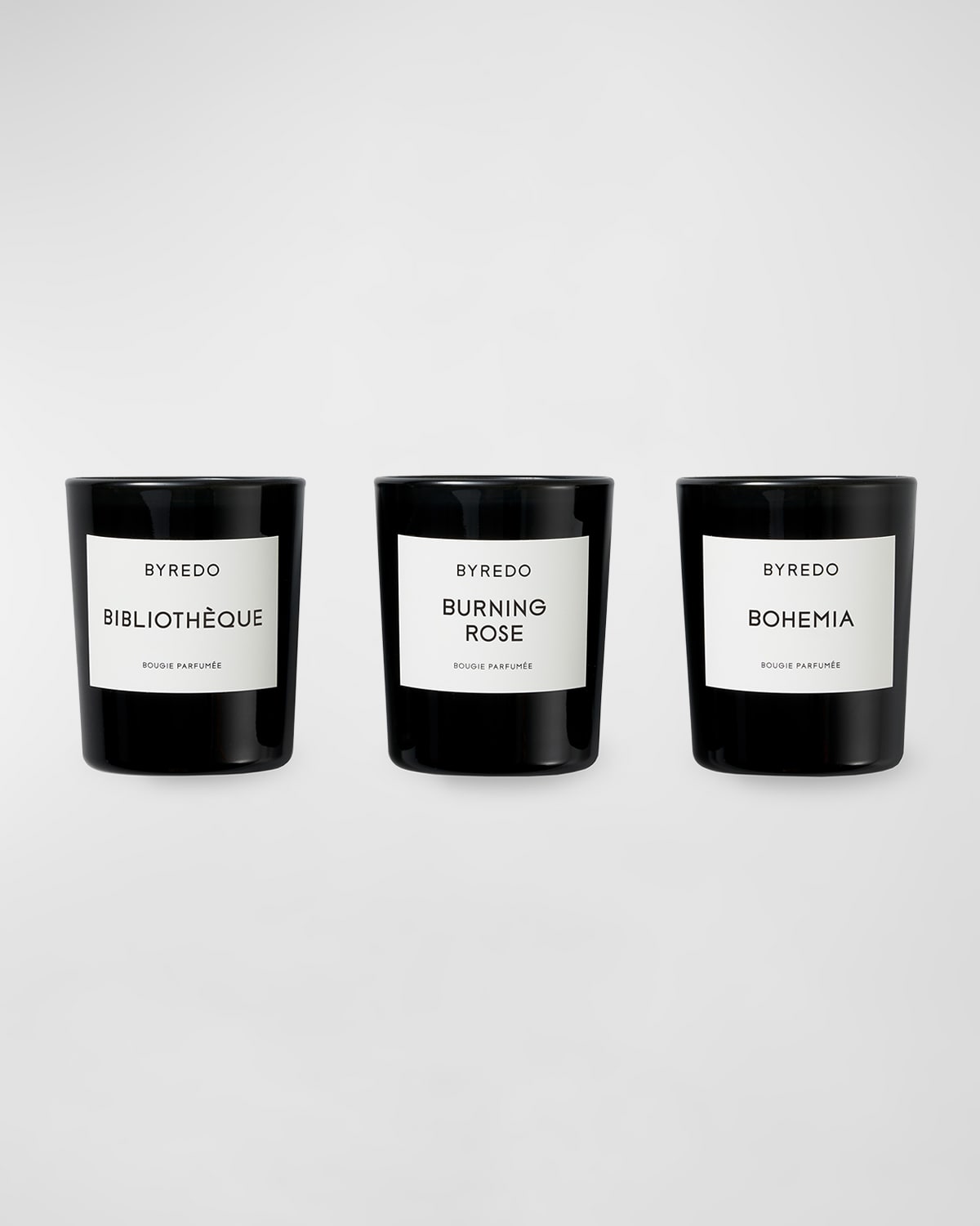 Shop Byredo La Mini Candle Selection Bois, 3 X 70g