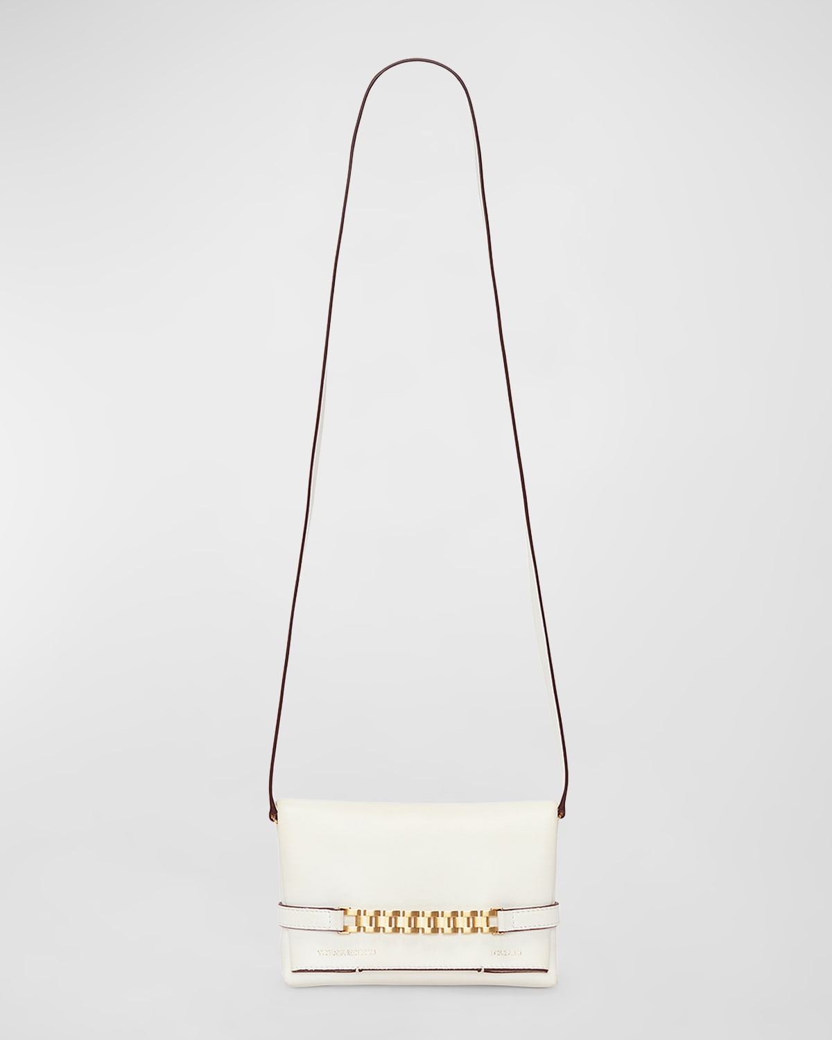 Victoria Beckham Mini Pouch Leather Crossbody Bag In White