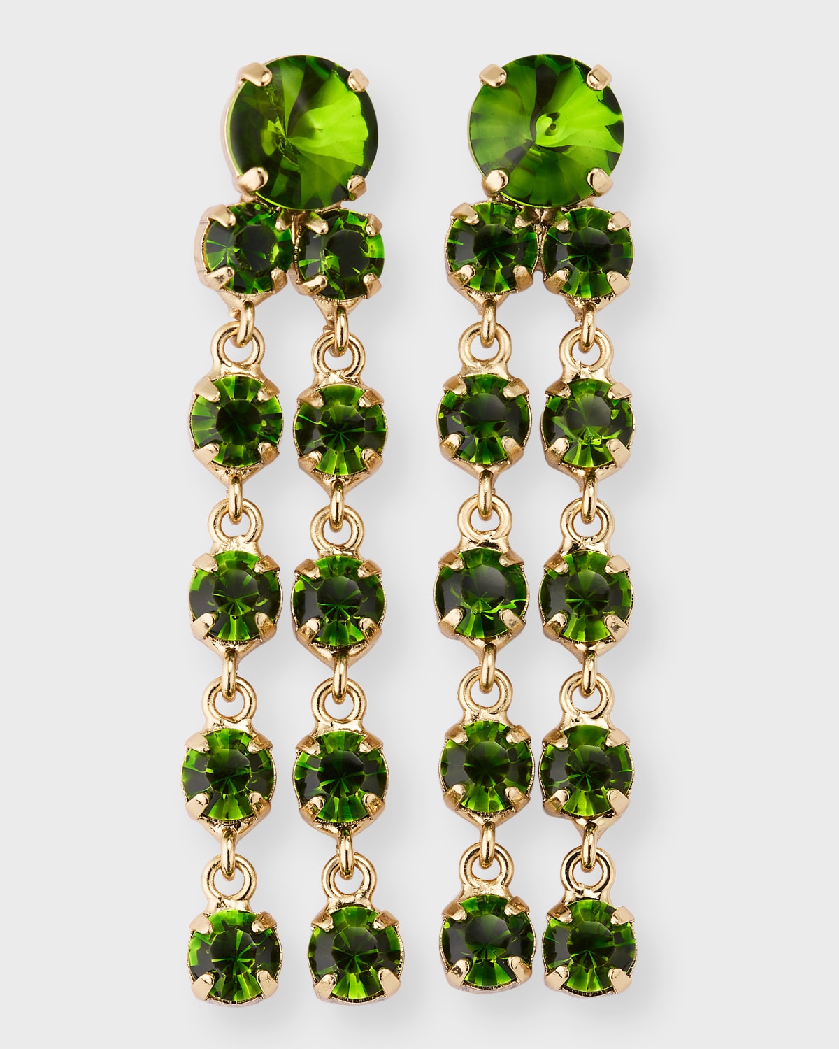 Deja-Vu Green Drop Earrings