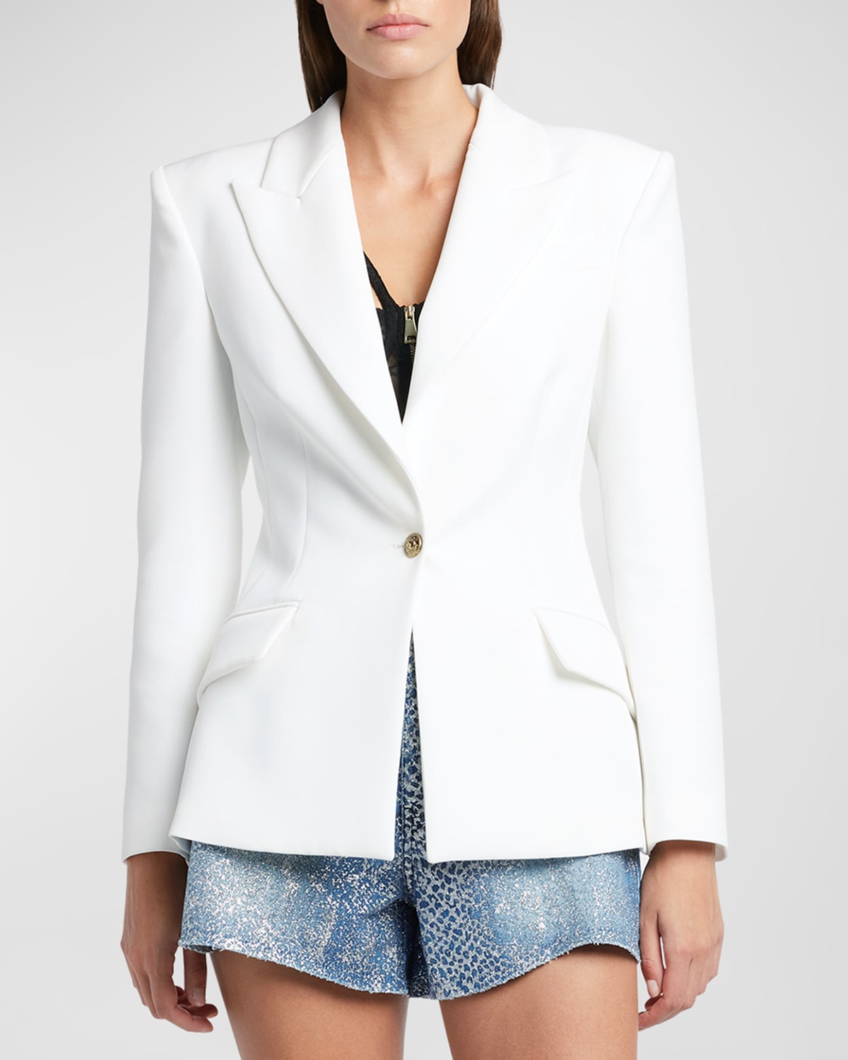 Versace Jeans Couture Single-breasted Jacket In White