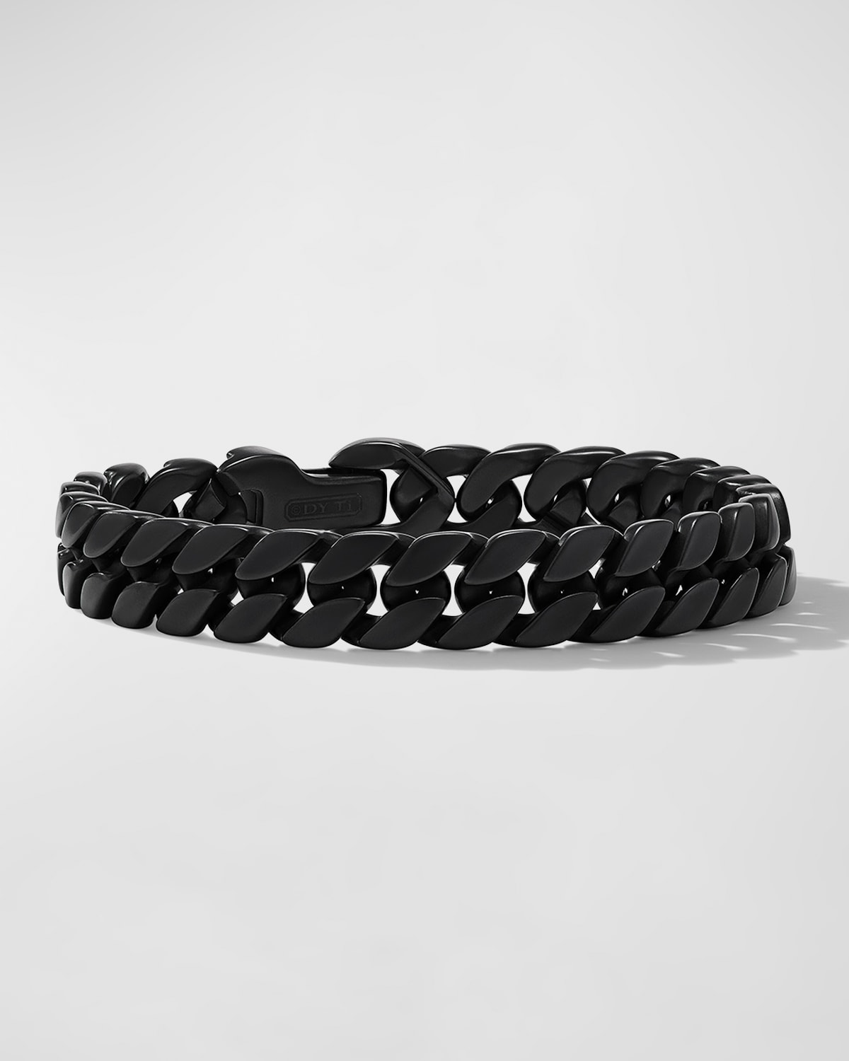 Men's Curb Chain Bracelet in Black Titanium, 11.5mm