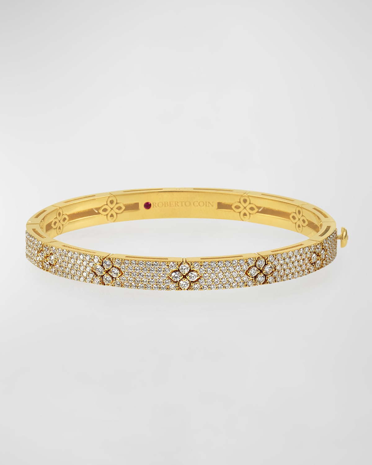 Roberto Coin 18K Yellow Gold Love in Verona Diamond Pave Bangle