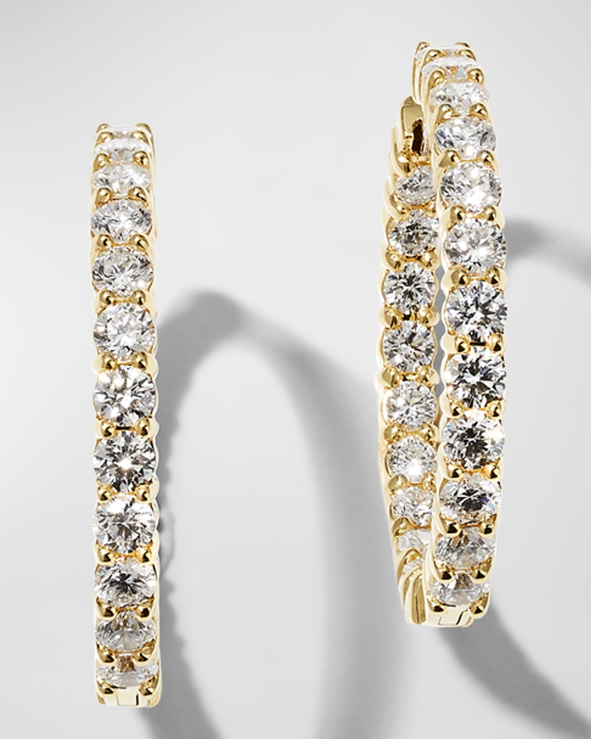 White Gold Diamond Hoop Earrings