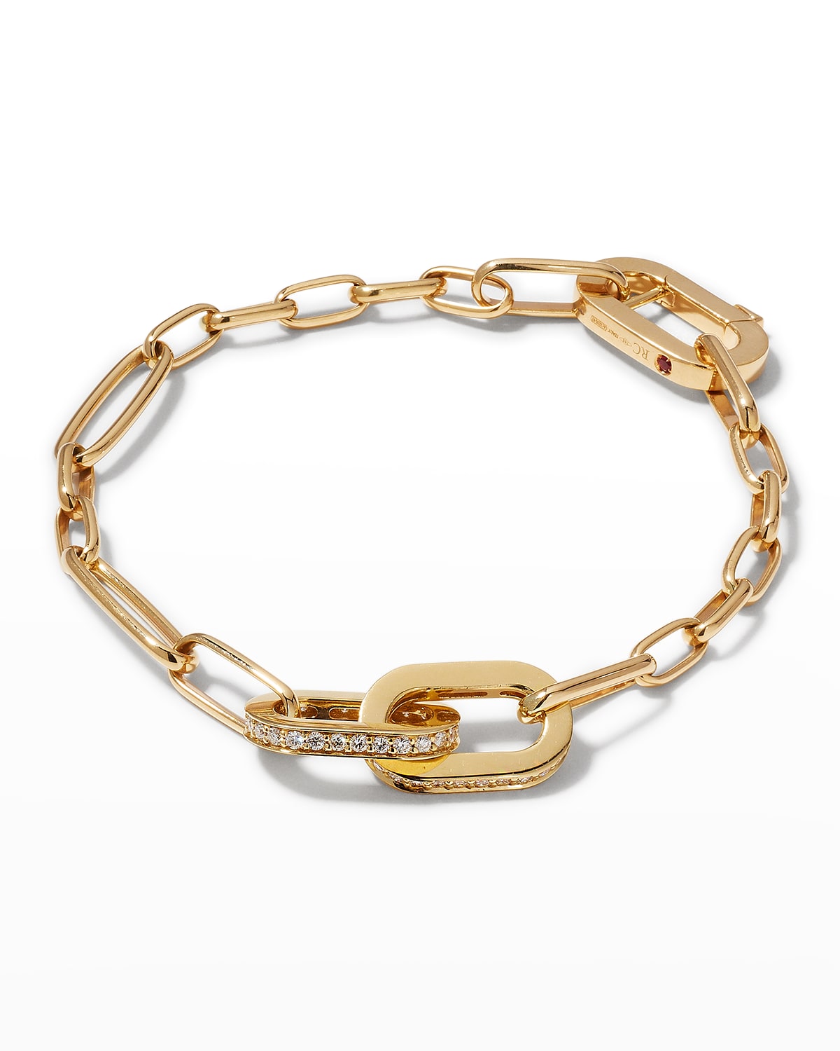 Roberto Coin 18K Yellow Gold Diamond Chain Bracelet