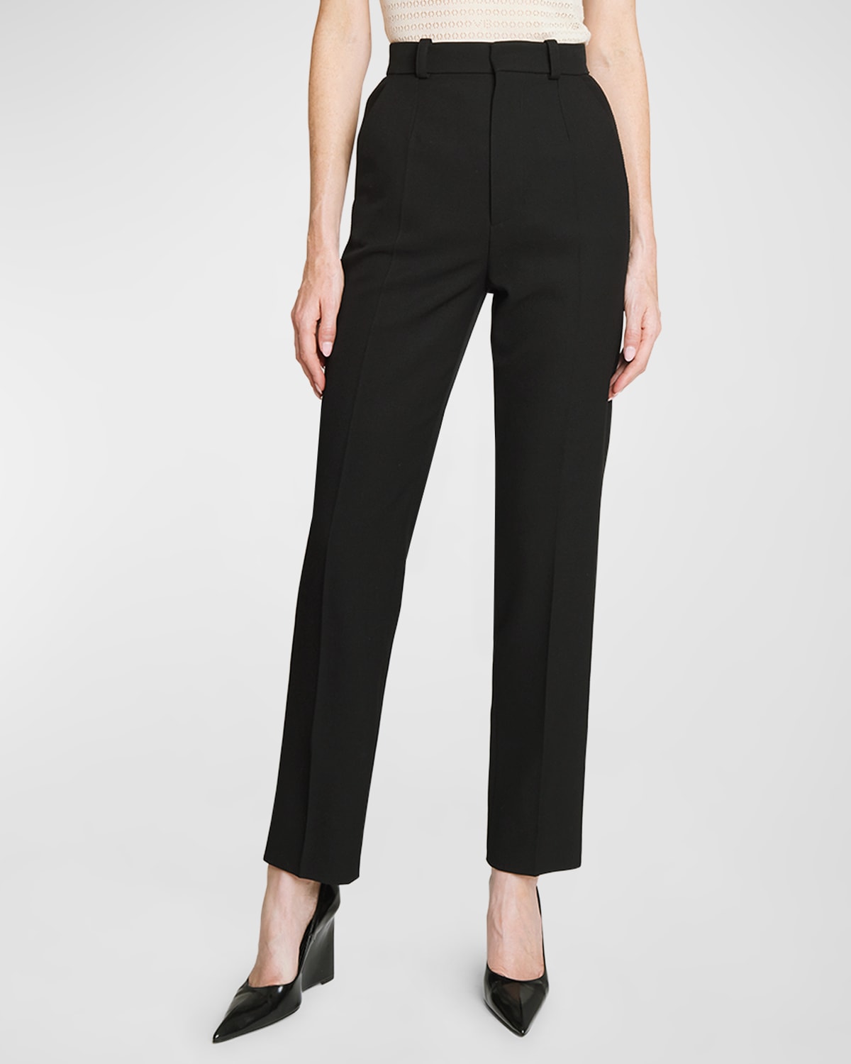 Shop Victoria Beckham Cropped Kick-flare Trousers In Black