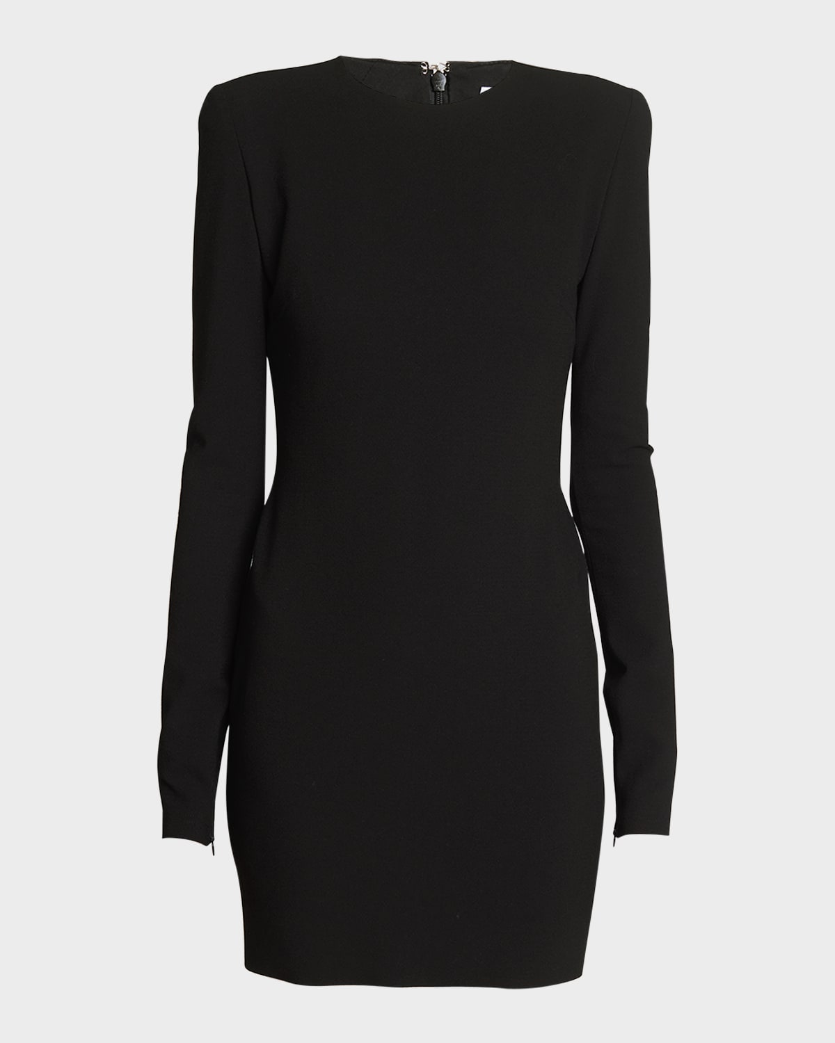 Victoria Beckham Fitted Mini Dress With Shoulder Pads In Black