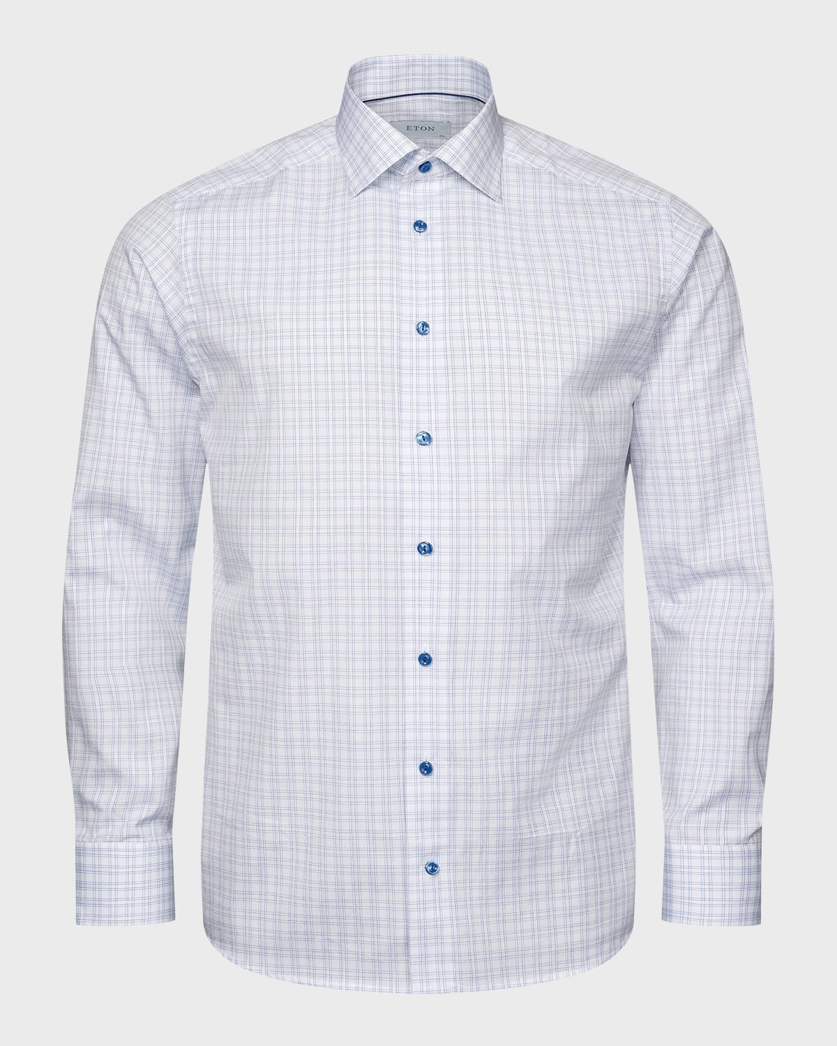 Eton Men's Contemporary Fit Check Shirt In Light Blue
