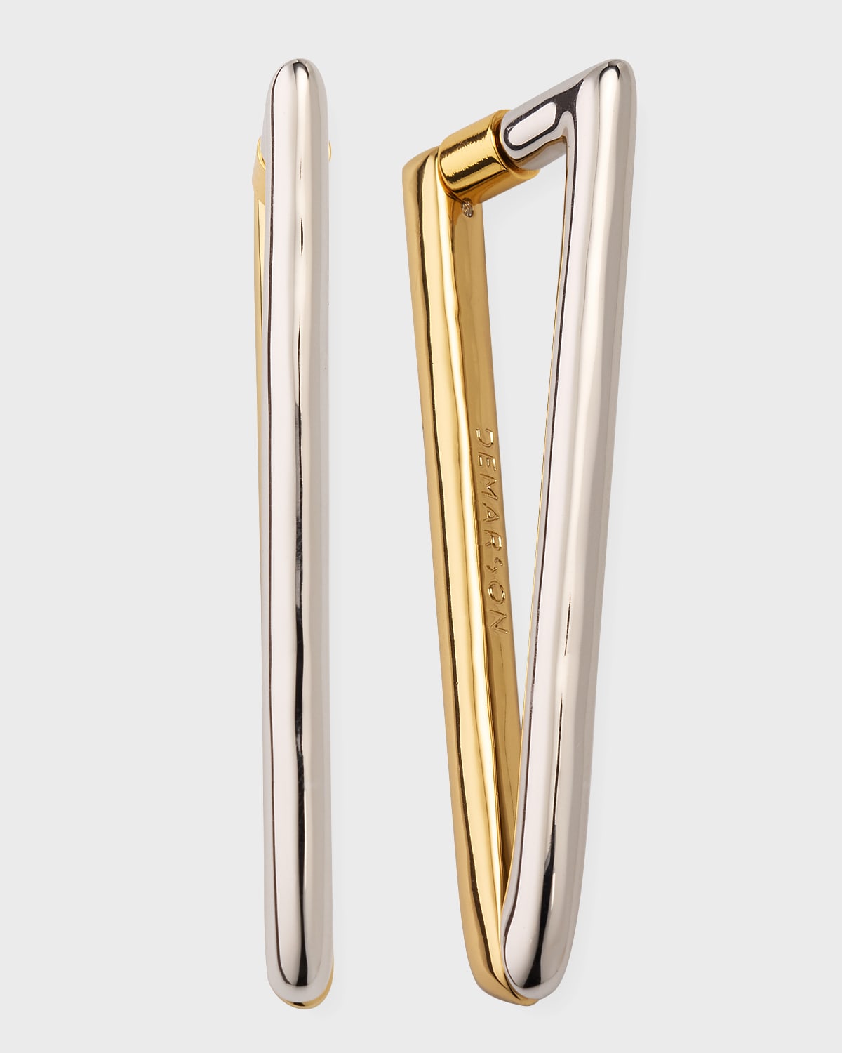 Shop Demarson Vita Two-tone Earrings In Gold Silver