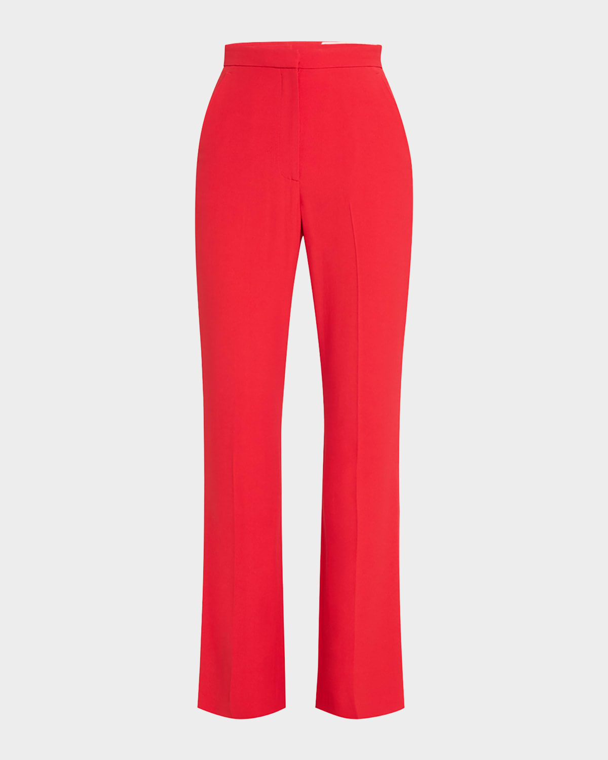 Alexander Mcqueen High-rise Wide-leg Pants In Love Red