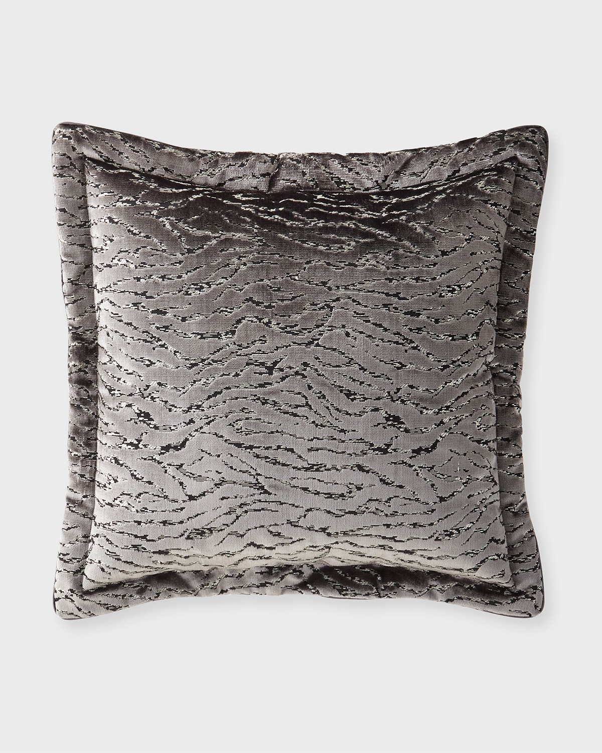 Olivia Quido Safari Main Euro Sham, 26" Square In Gray