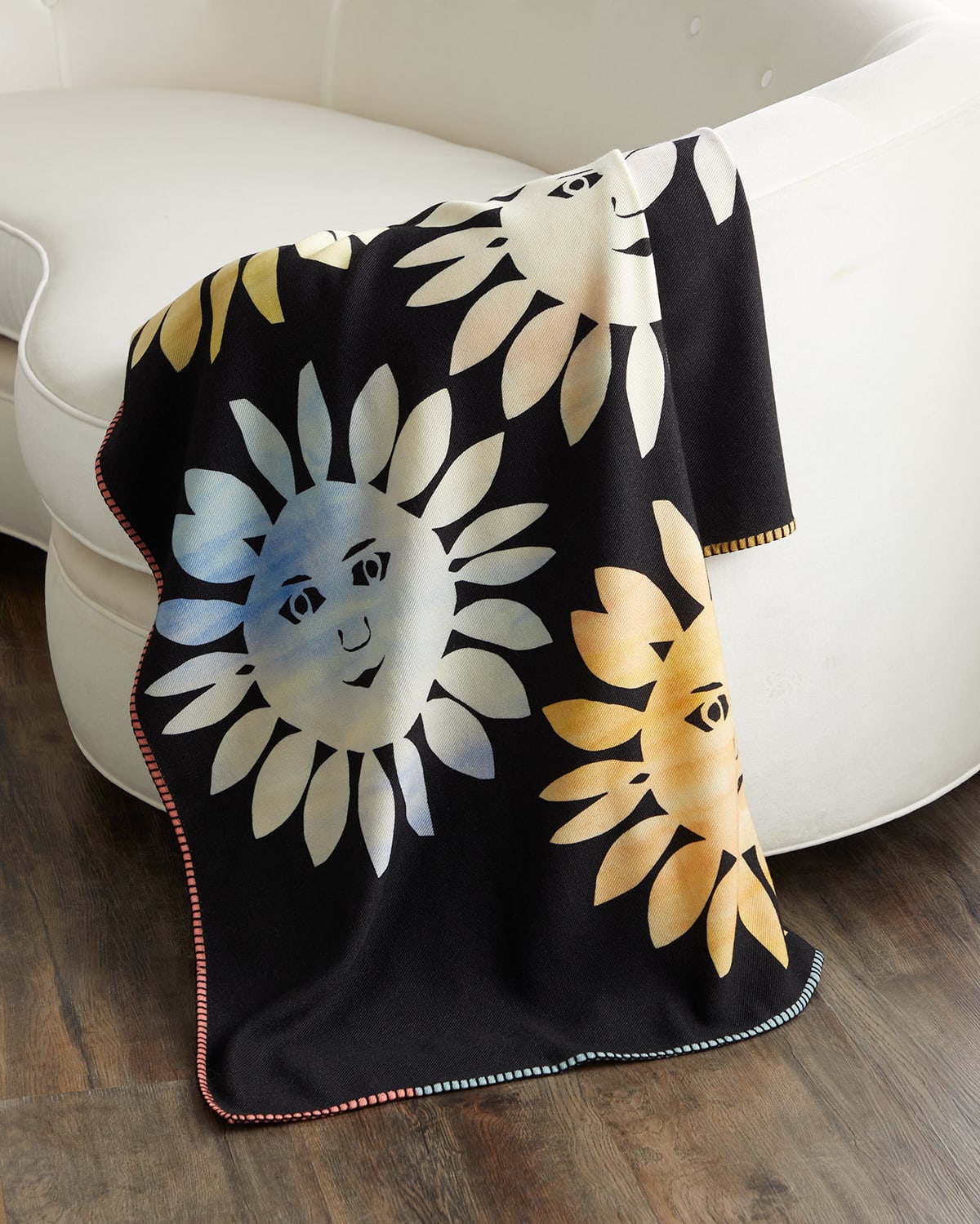 Christian Lacroix Hello Sunshine Throw, 51" X 71" In Black