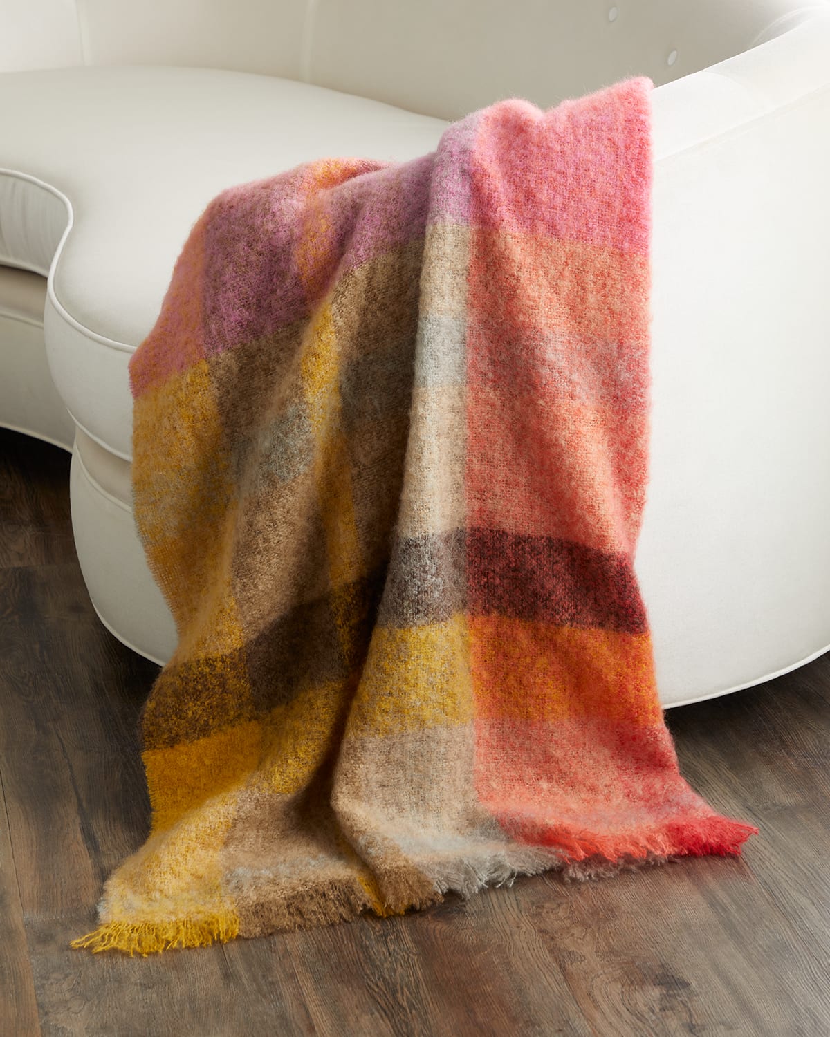 Designers Guild Fontaine Sepia Throw, 51" X 75" In Blue