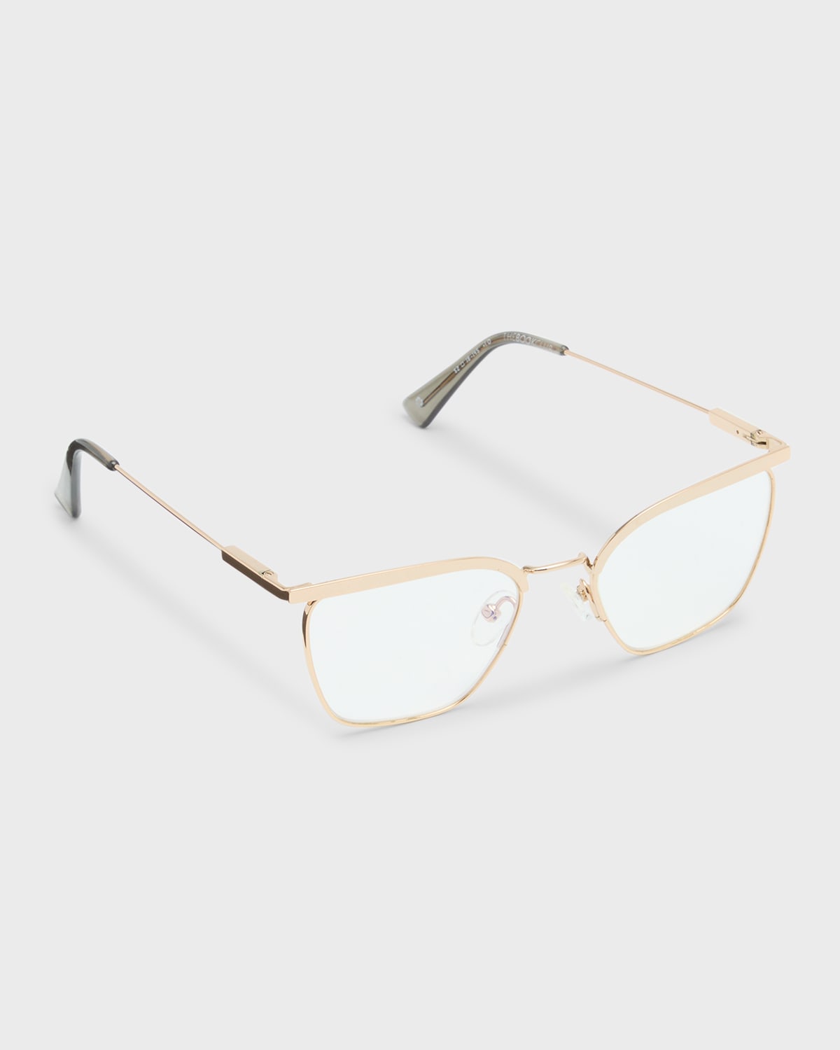Shop The Book Club Be A Wolf Metal Cat-eye Glasses In Gold